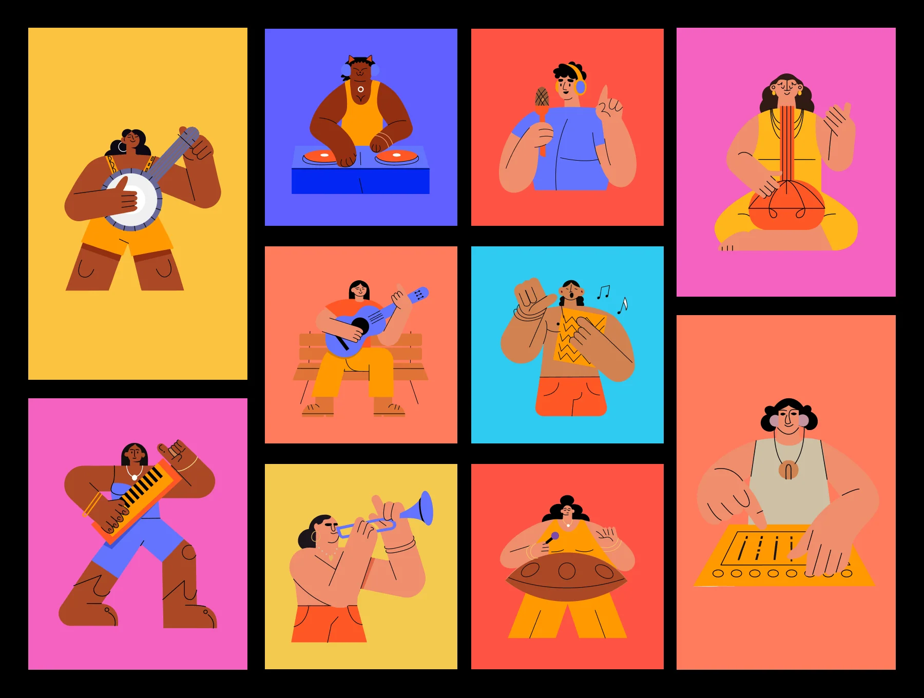 Music Illustration Art Set 2