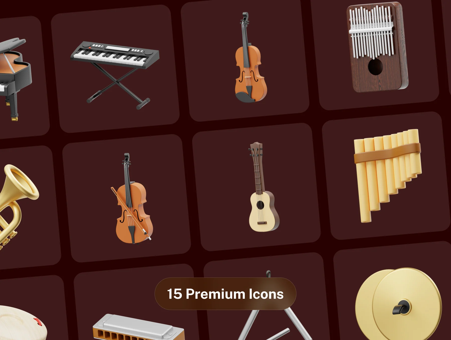 Music Instruments 3D Icon 5