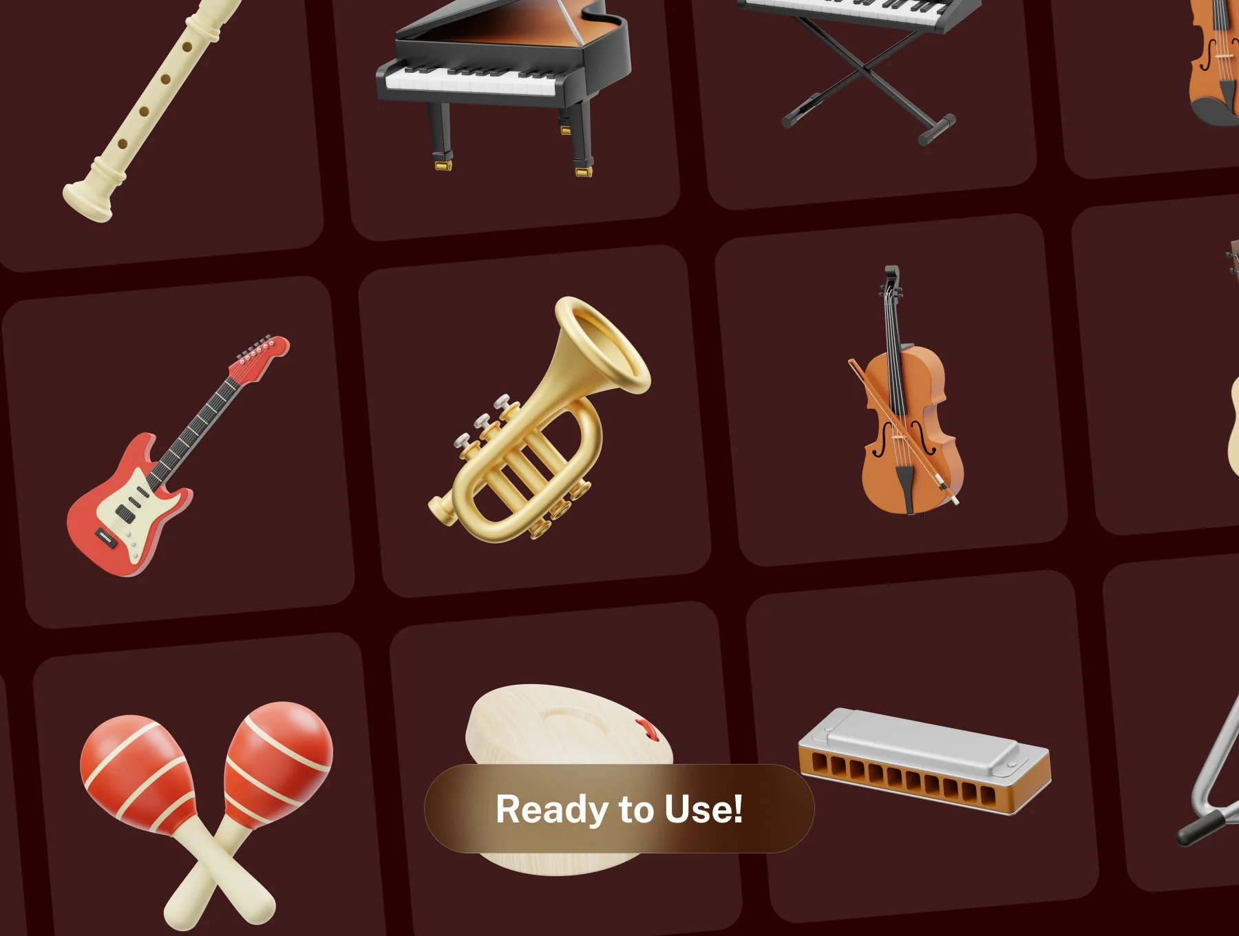Music Instruments 3D Icon 6