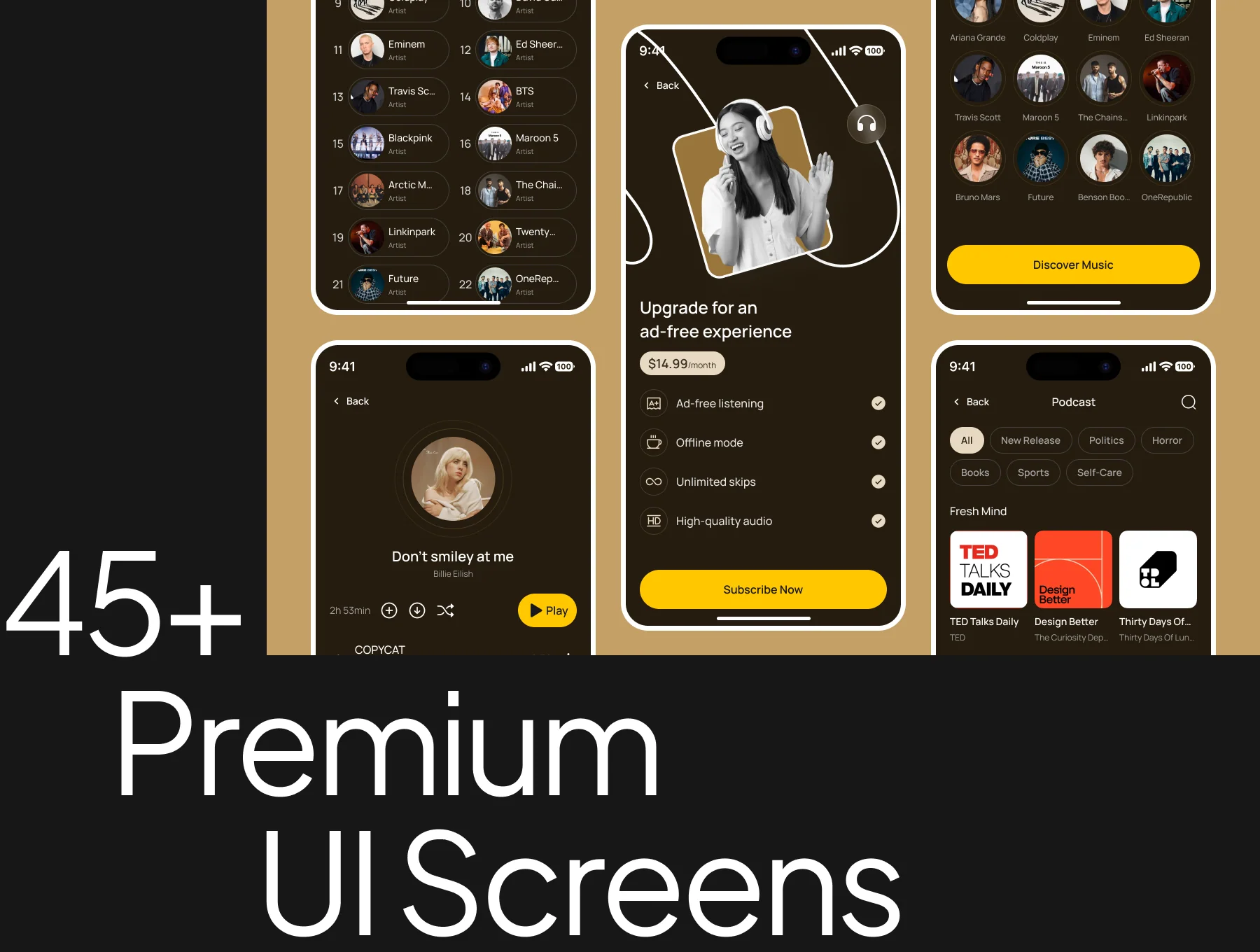 Music Player Mobile App UI Kit 5