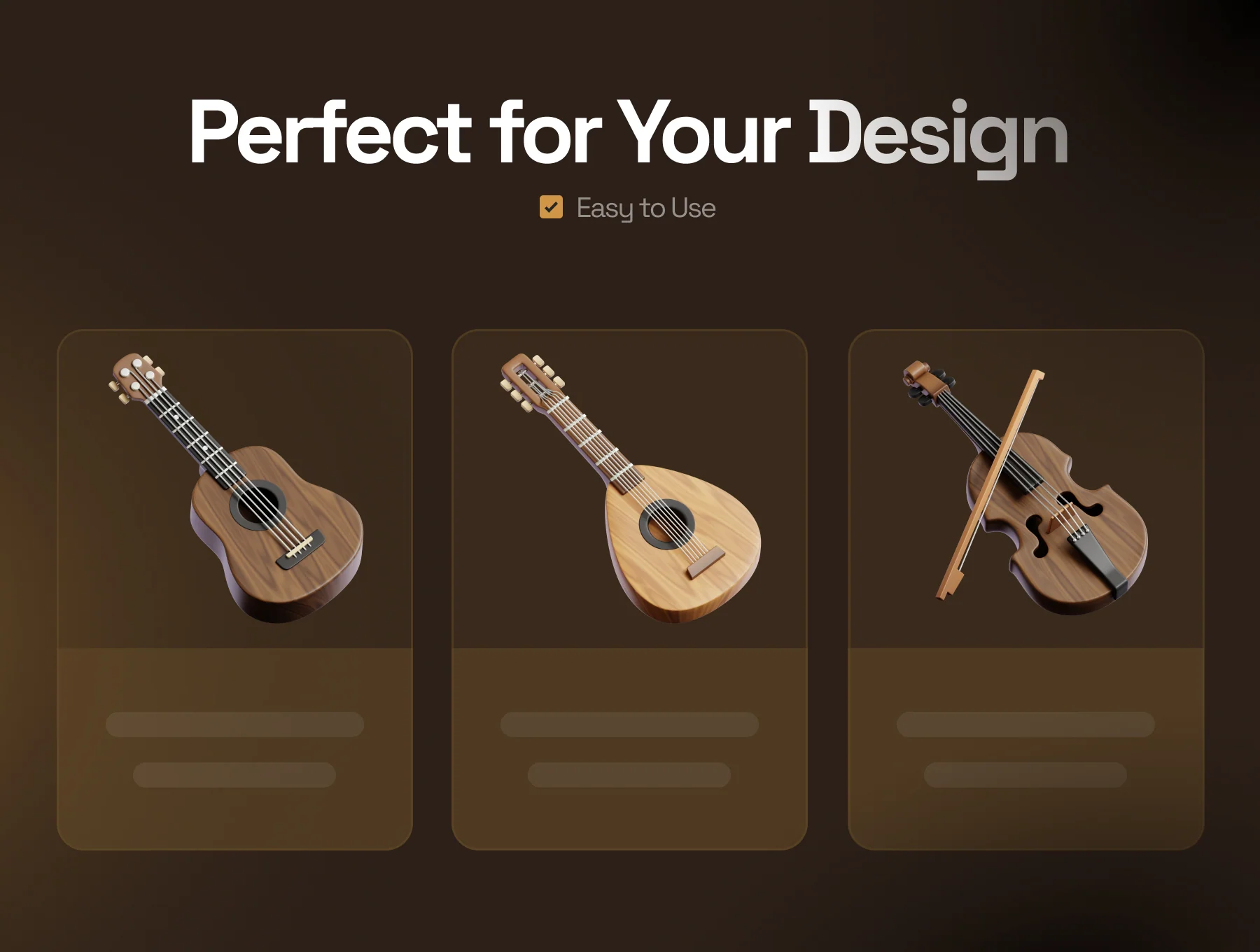 Musical Instruments 3D Icon Set 7