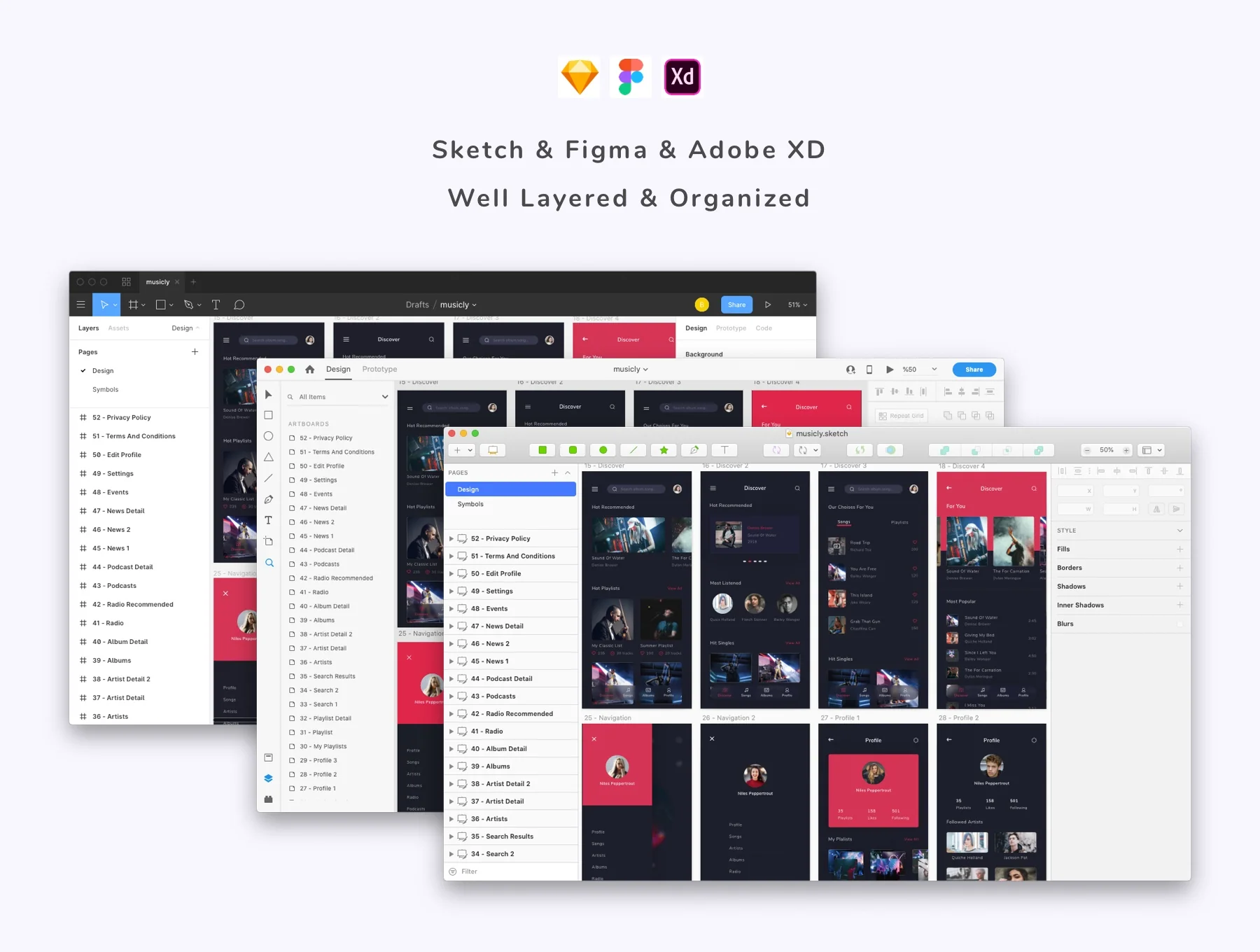 Musicly - Music and Podcast App UI Kit 5