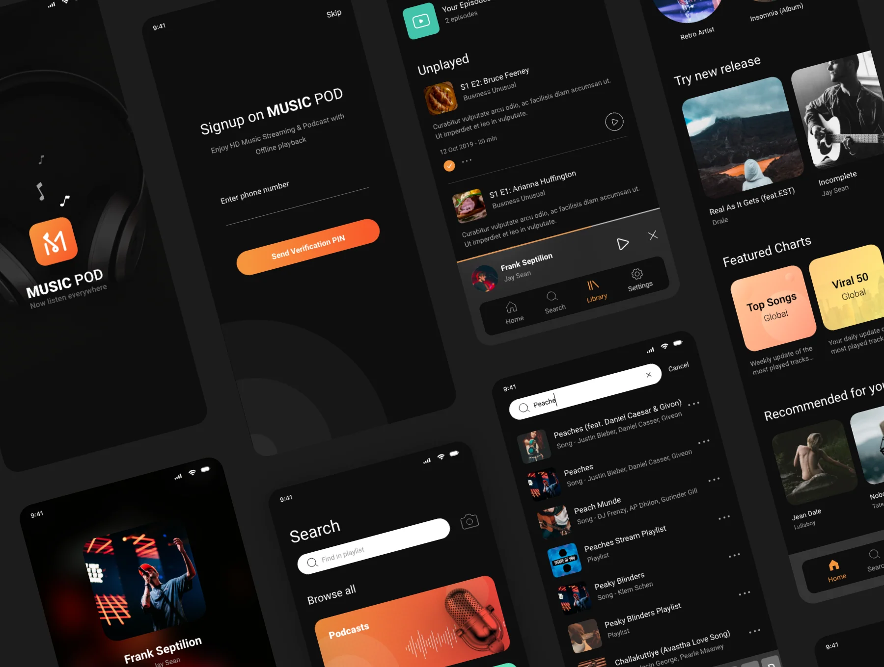 MusicPod App - Complete UI Kit 3