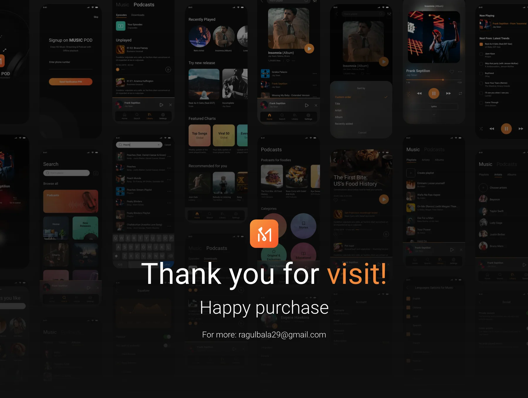 MusicPod App - Complete UI Kit 8
