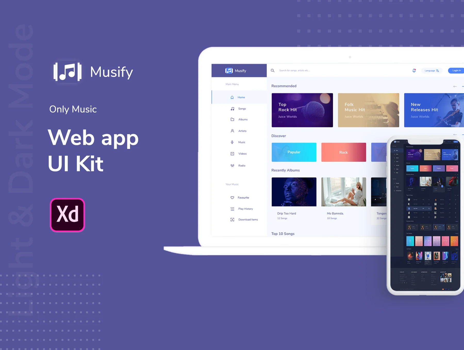 Musify - Web app UI ket