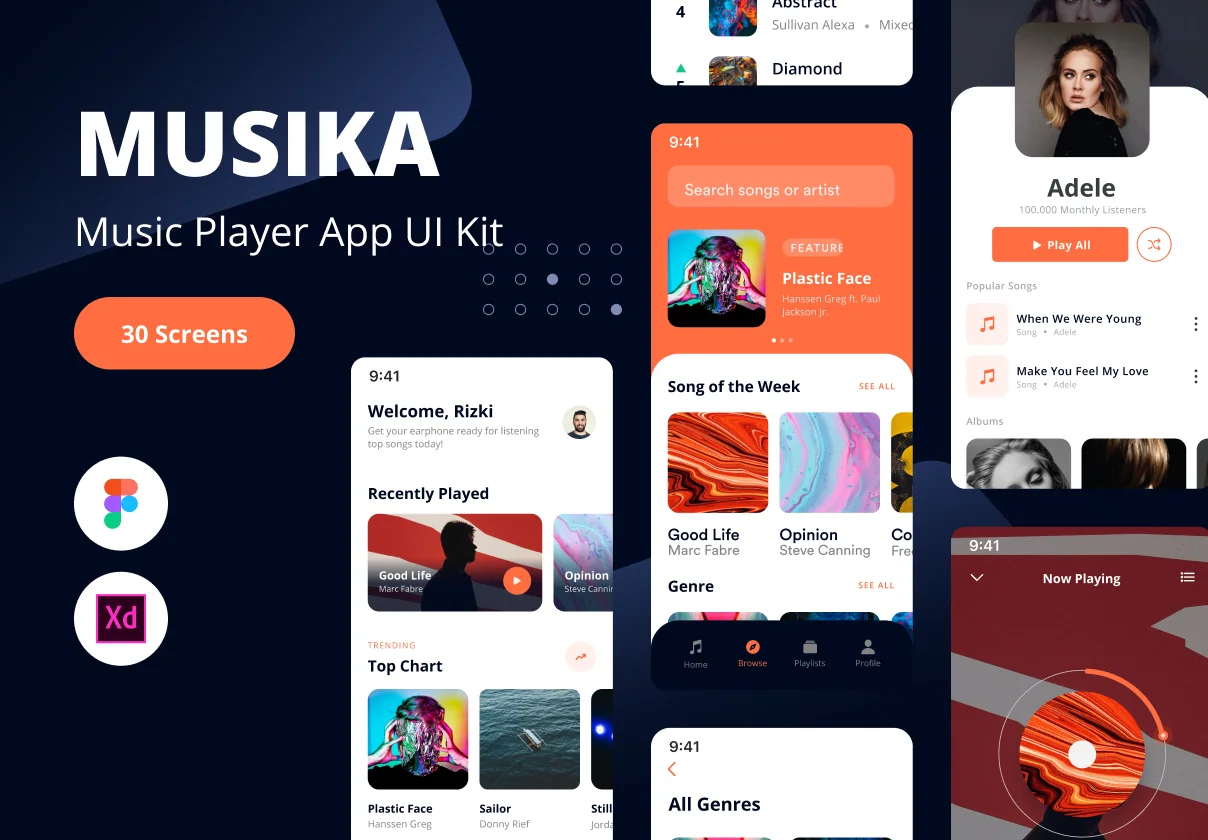 Musika - Music Player App UI Kit