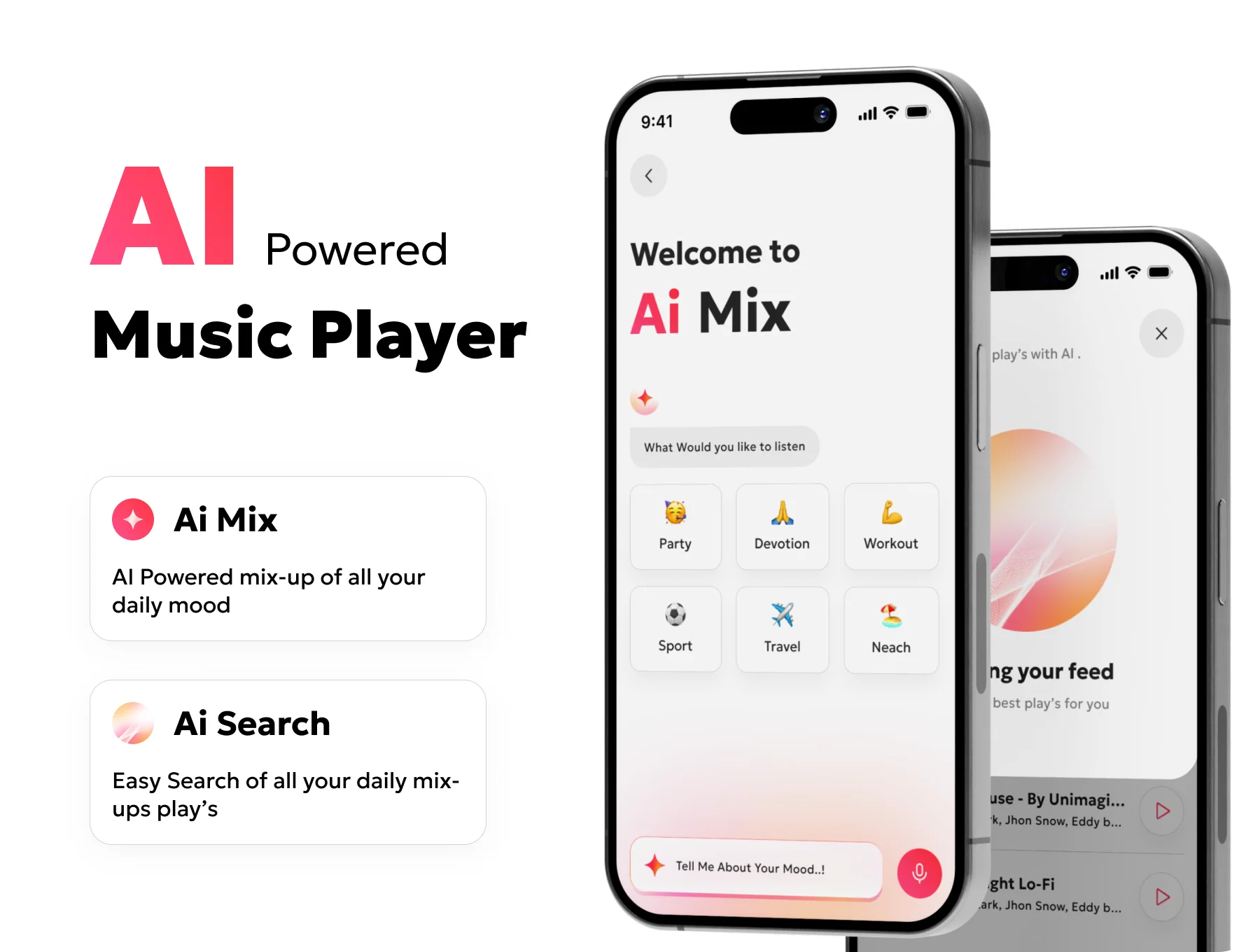 Musinto – Music & Podcast Mobile App UI Kit
