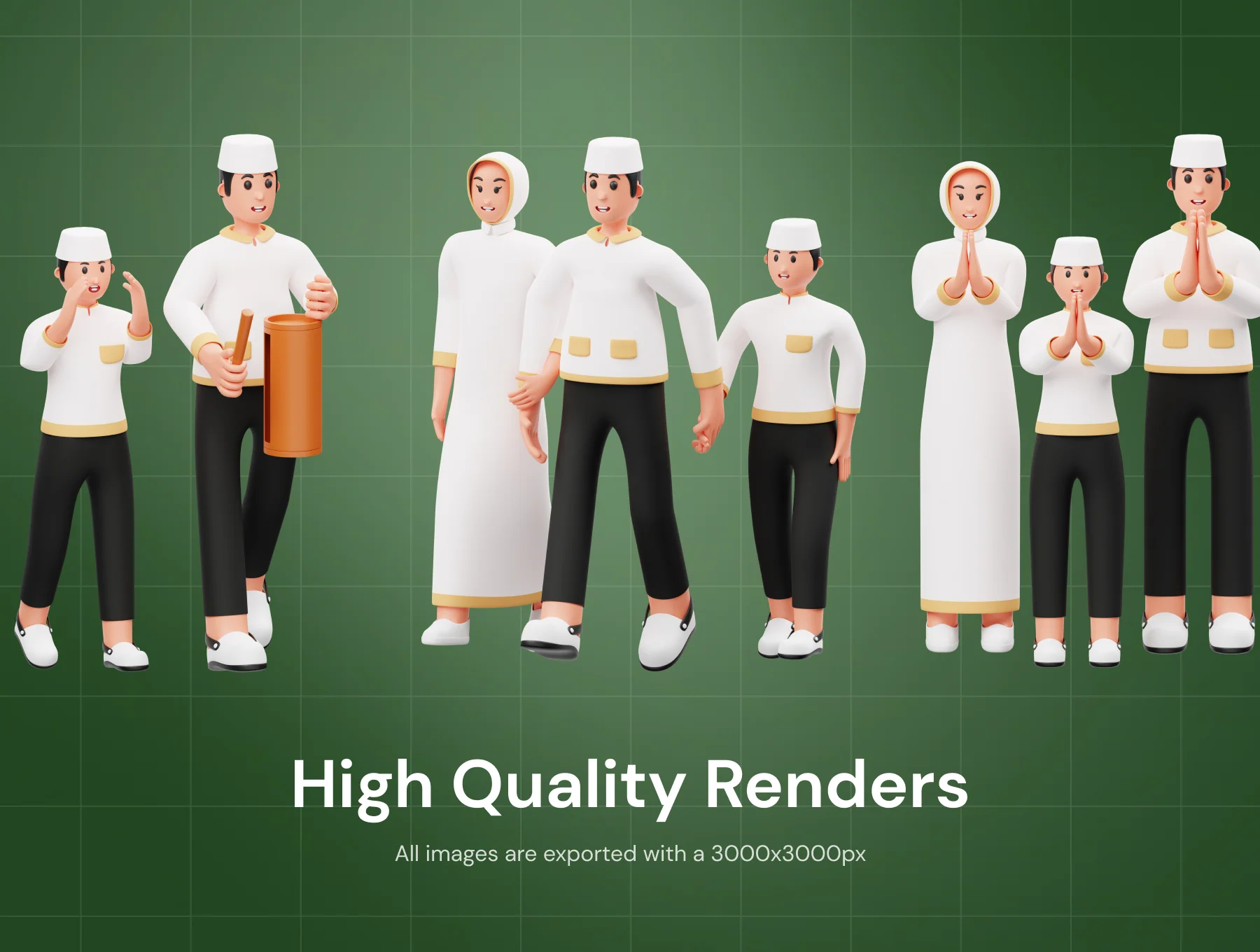 Muslim Ramadan 3D Character 3