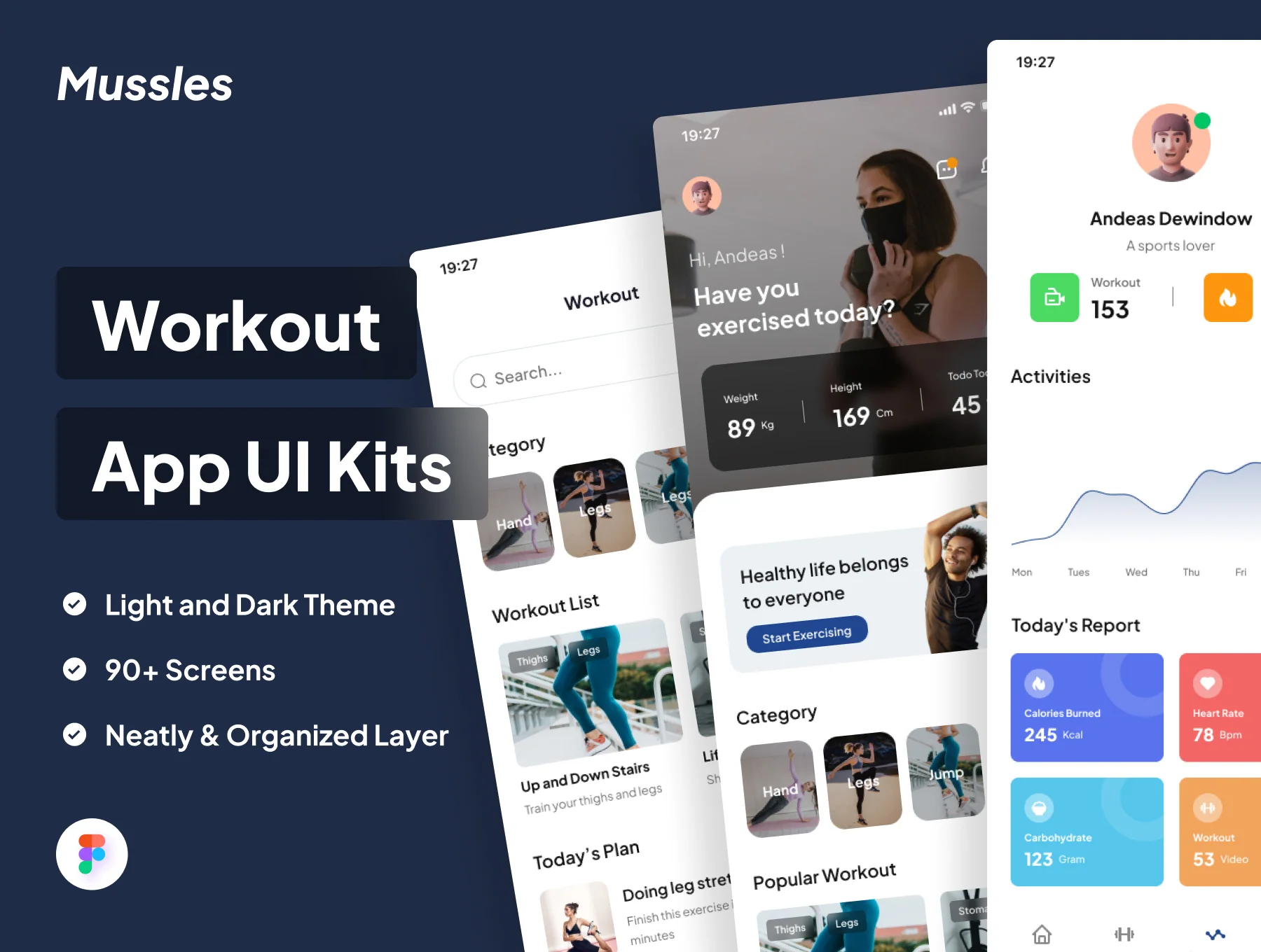 Mussles - Workout Apps UI Kits