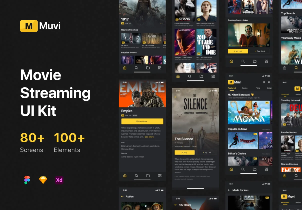 Muvi - Movie Streaming UI Kit