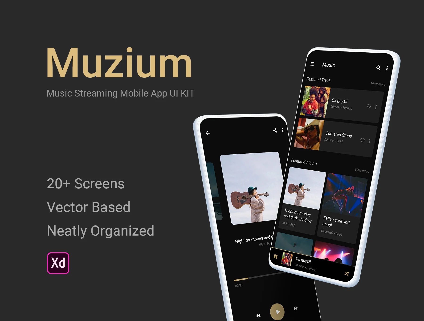 Muzium - Music Streaming mobile app UI KIT