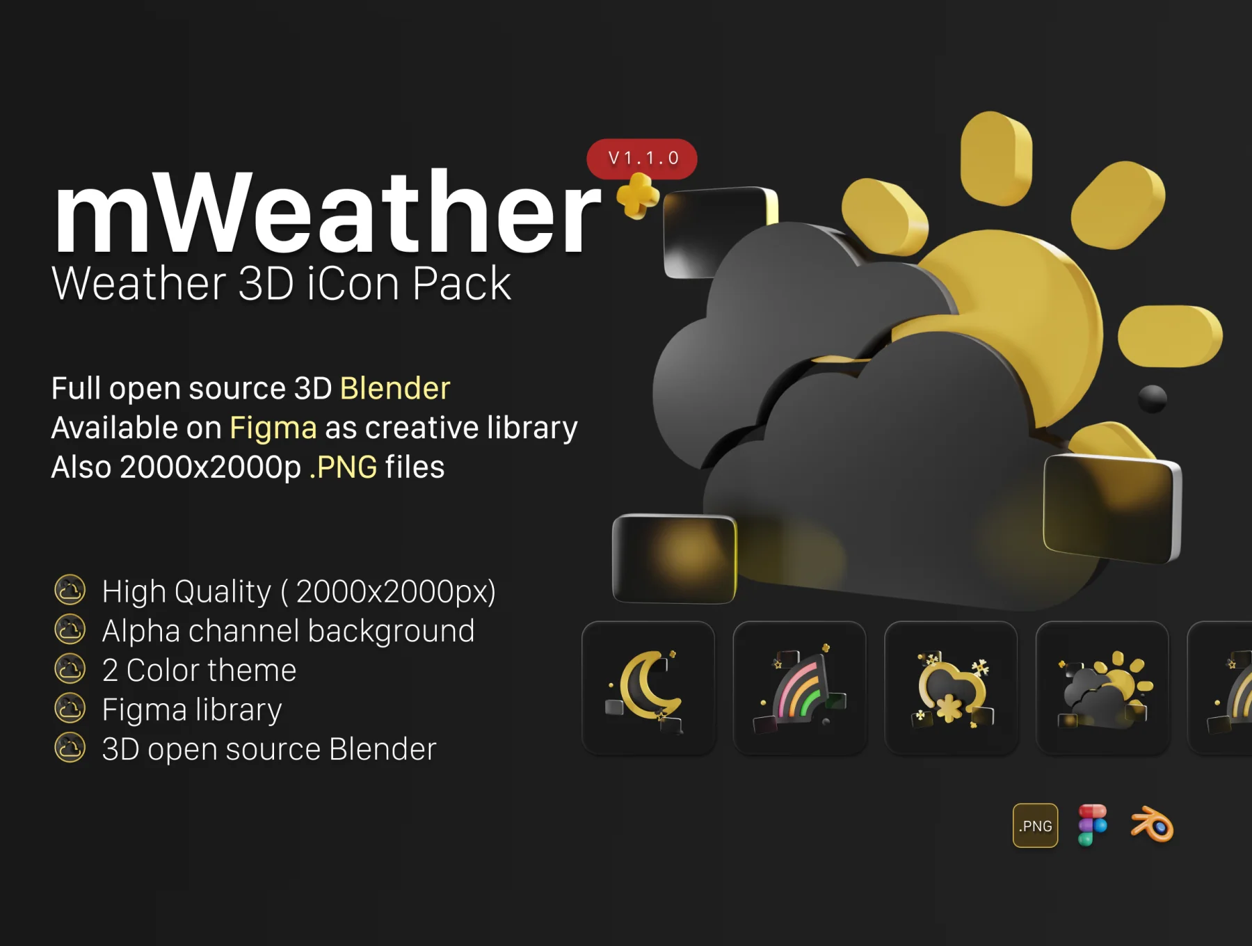 Weather 3D icon pack 4