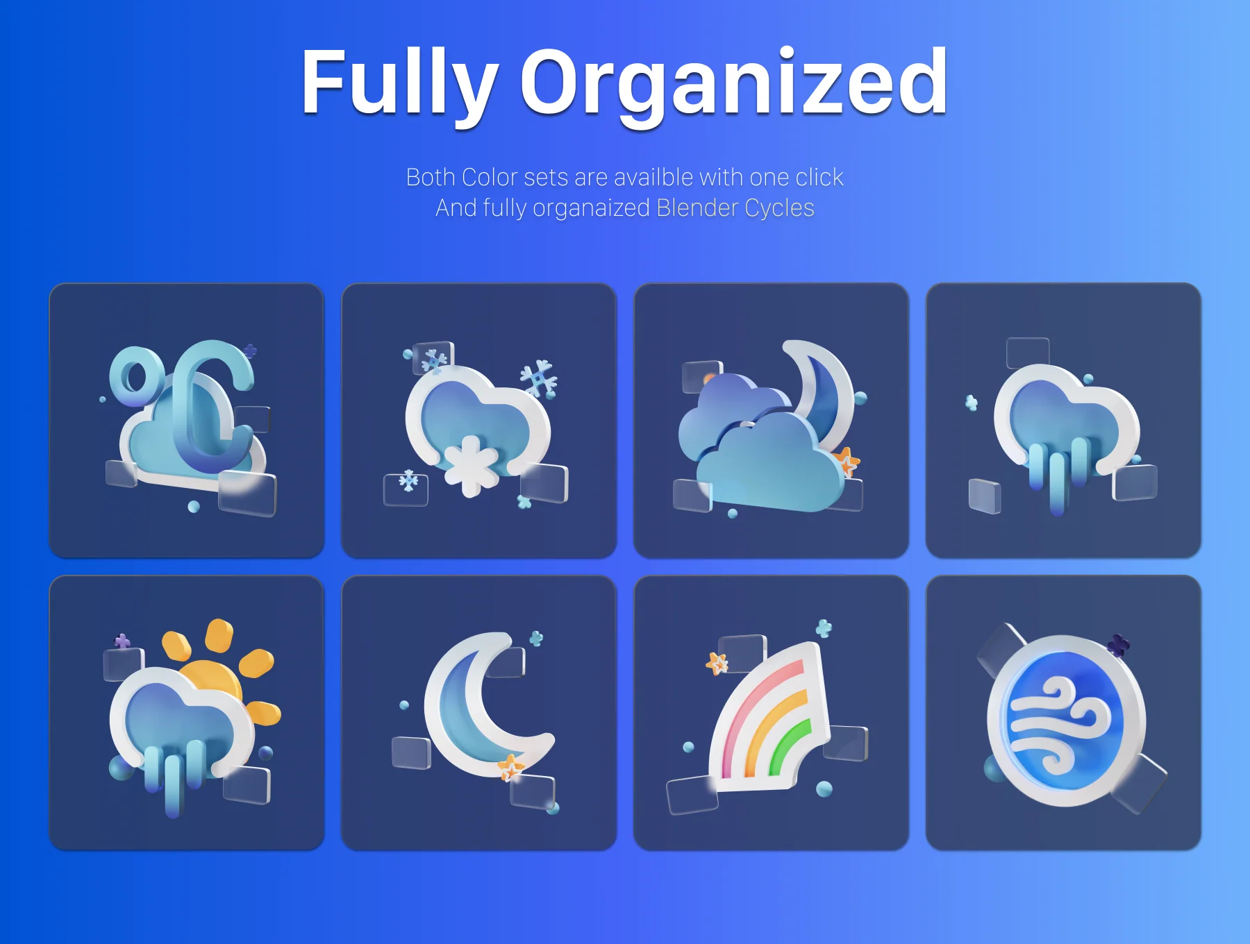 Weather 3D icon pack 5