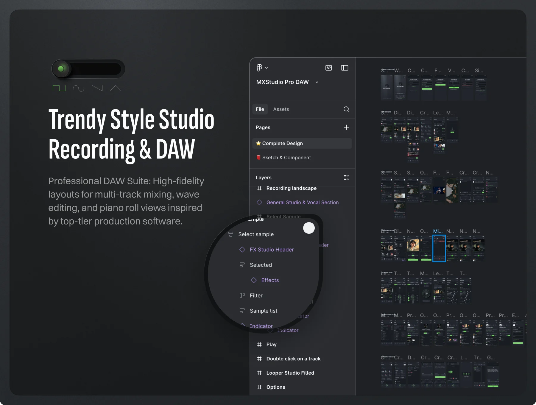 MXStudio Pro - Ultimate DAW & Music Ecosystem UI Kit 3