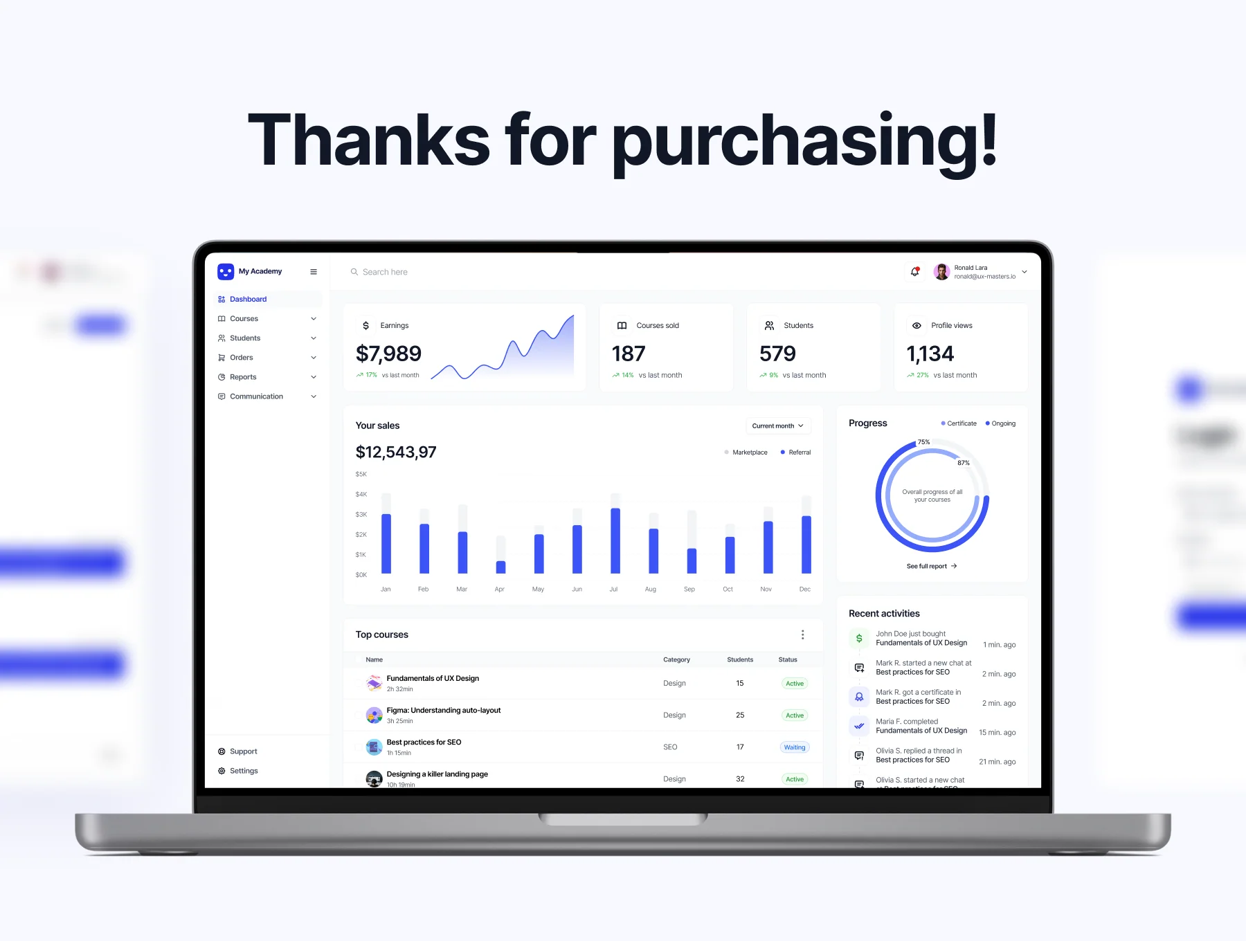 My Academy - LMS Dashboard 6