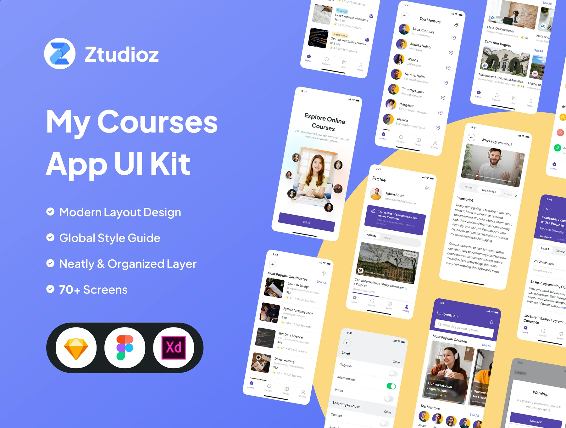 My Courses - Online Courses App UI Kit