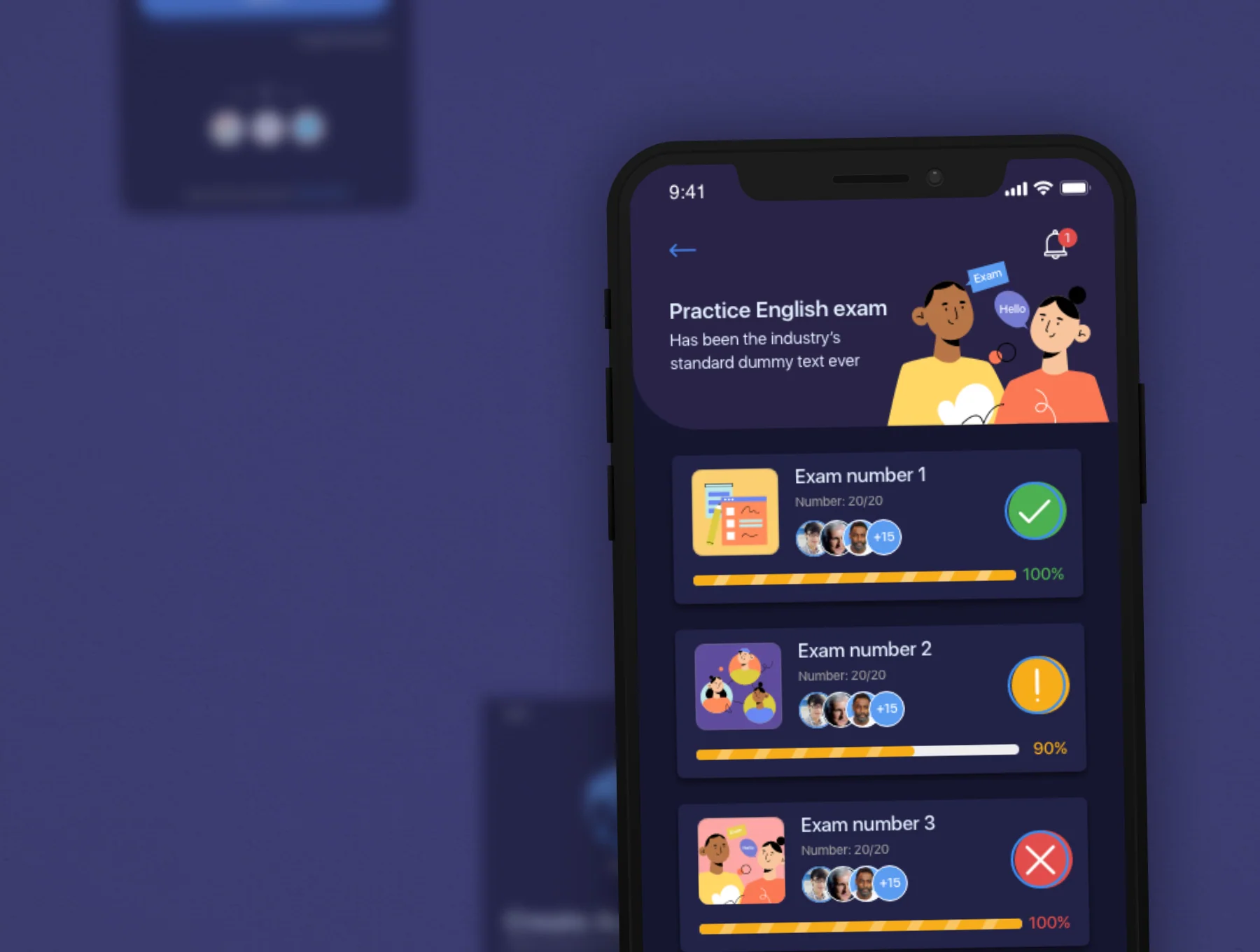 My Exam app UI kit 15