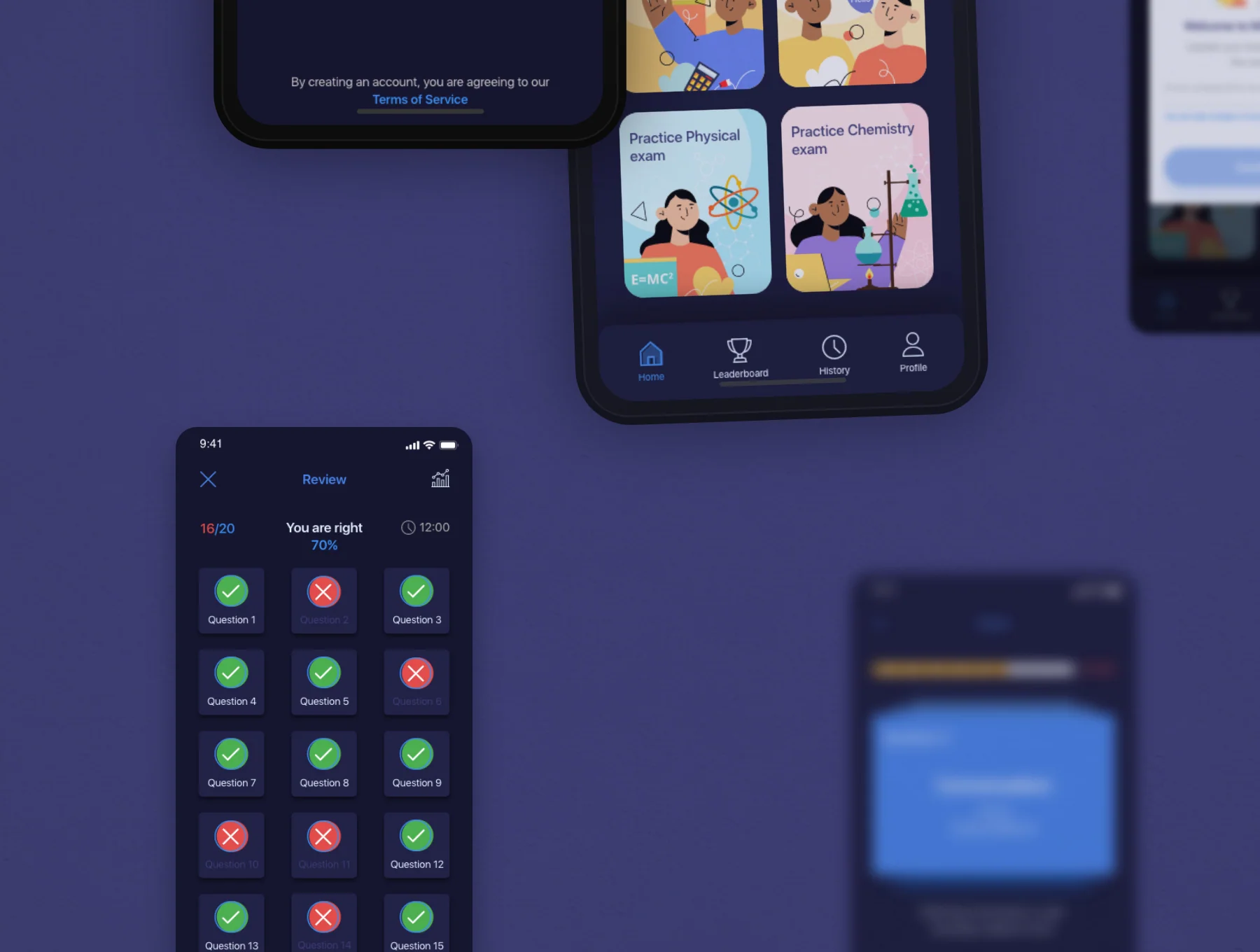 My Exam app UI kit 16