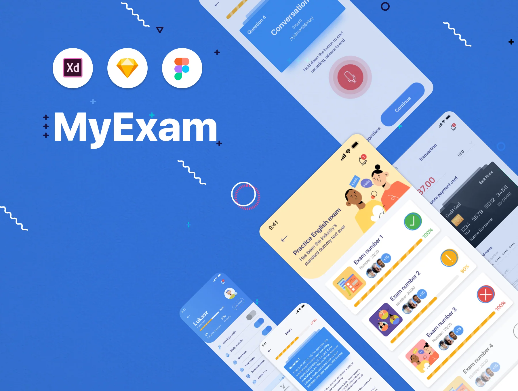 My Exam app UI kit 2