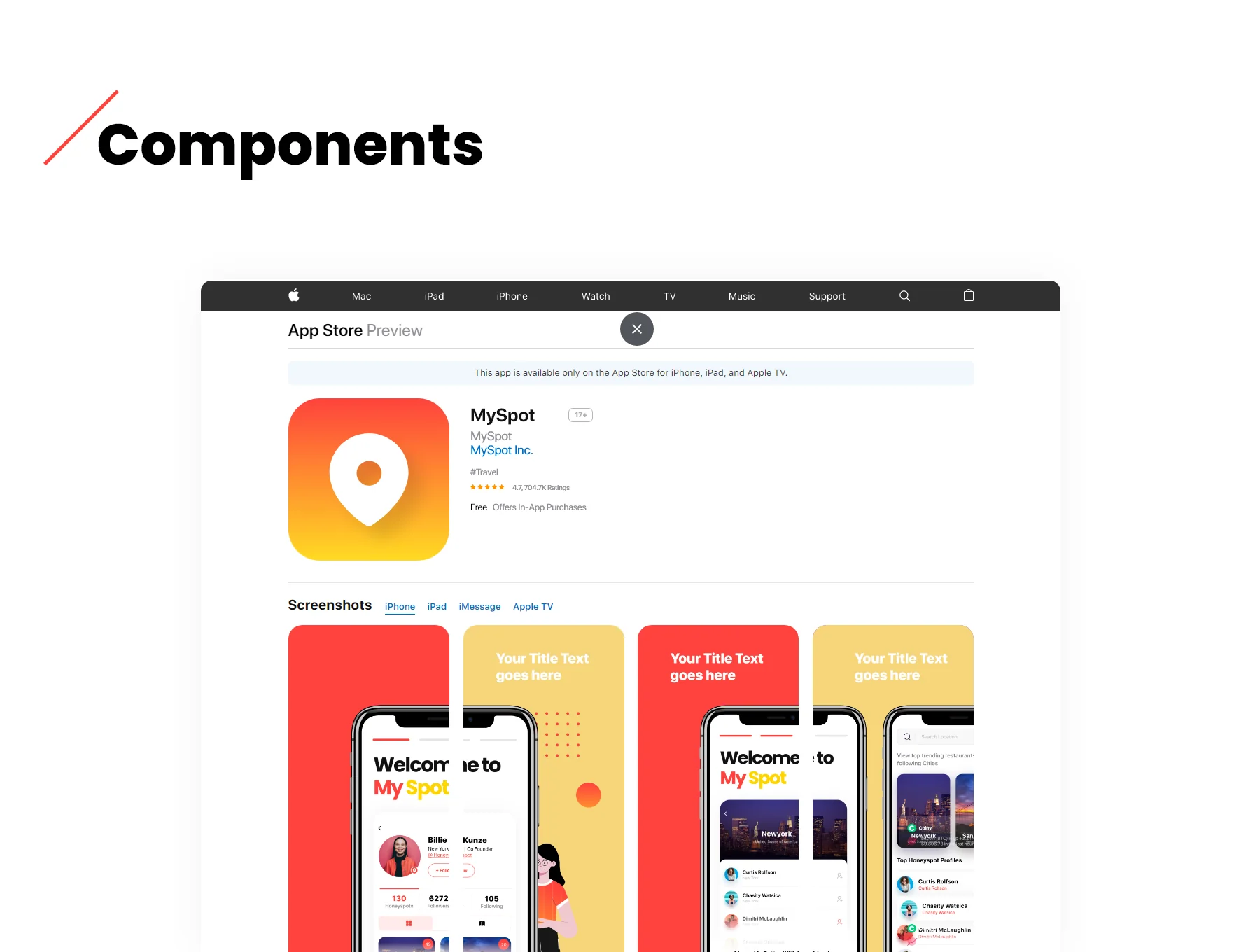 My Spot UI Kit 6