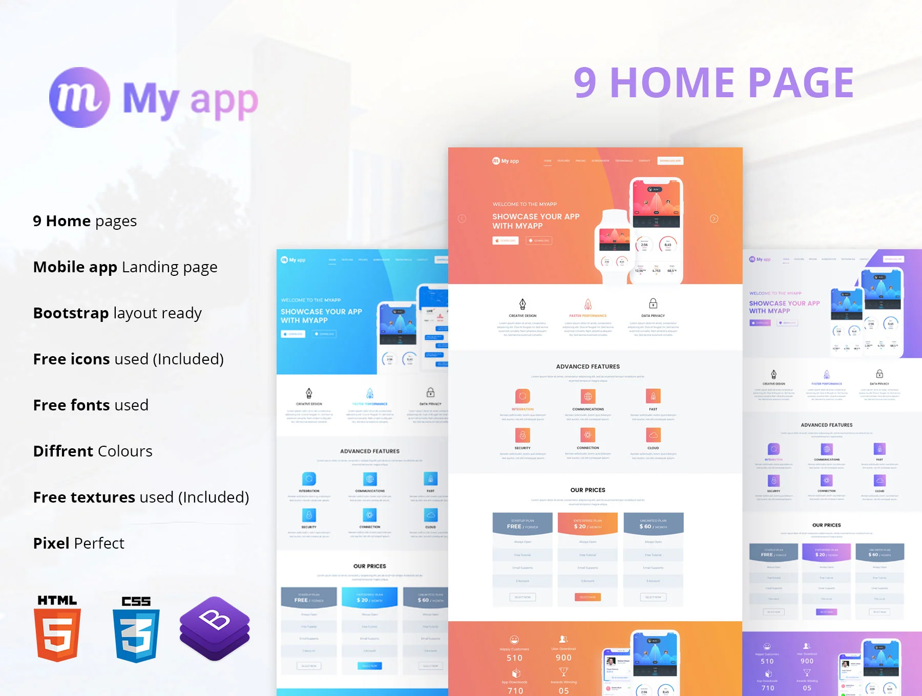Myapp - App Promotional Landing Page Template