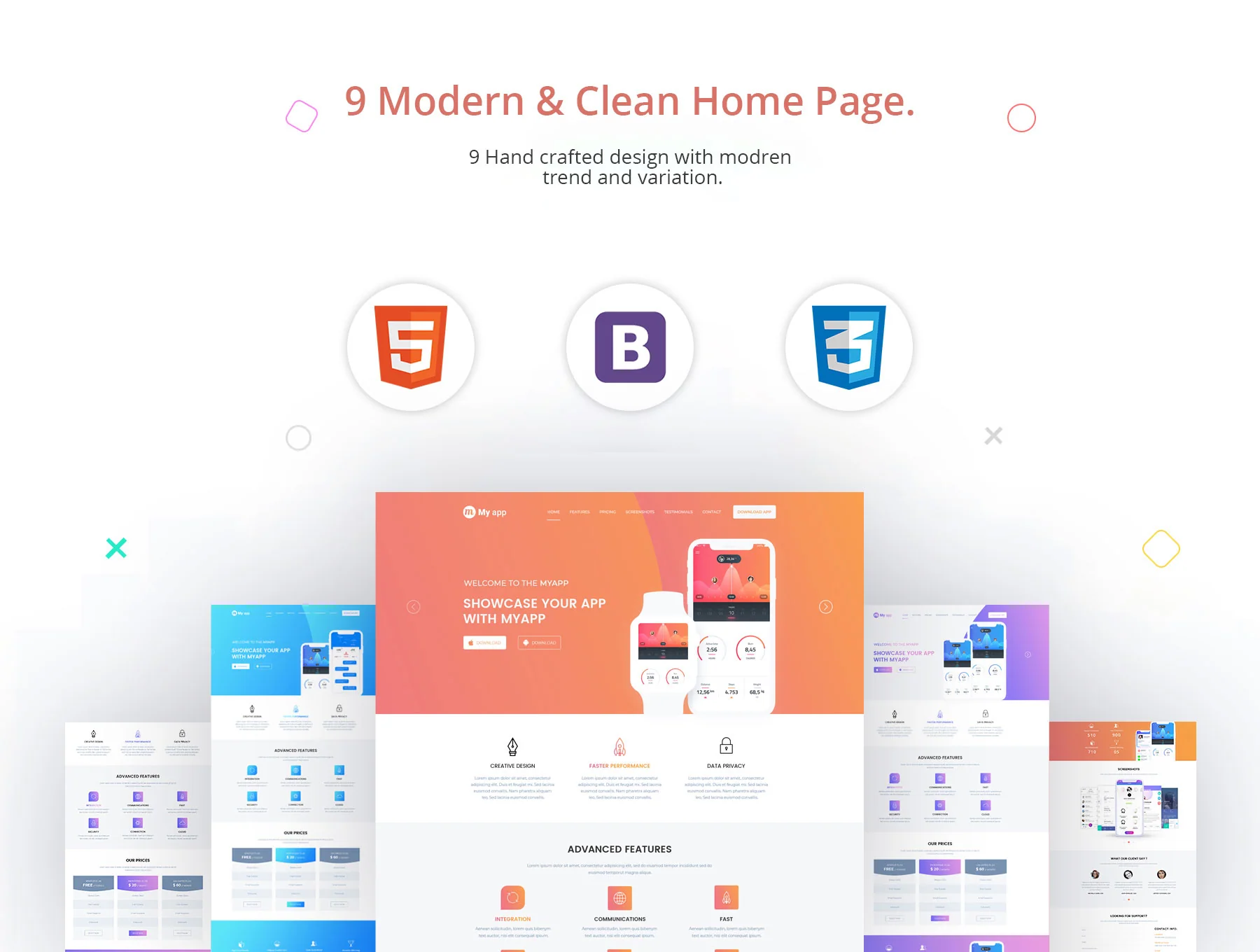 Myapp - App Promotional Landing Page Template 2