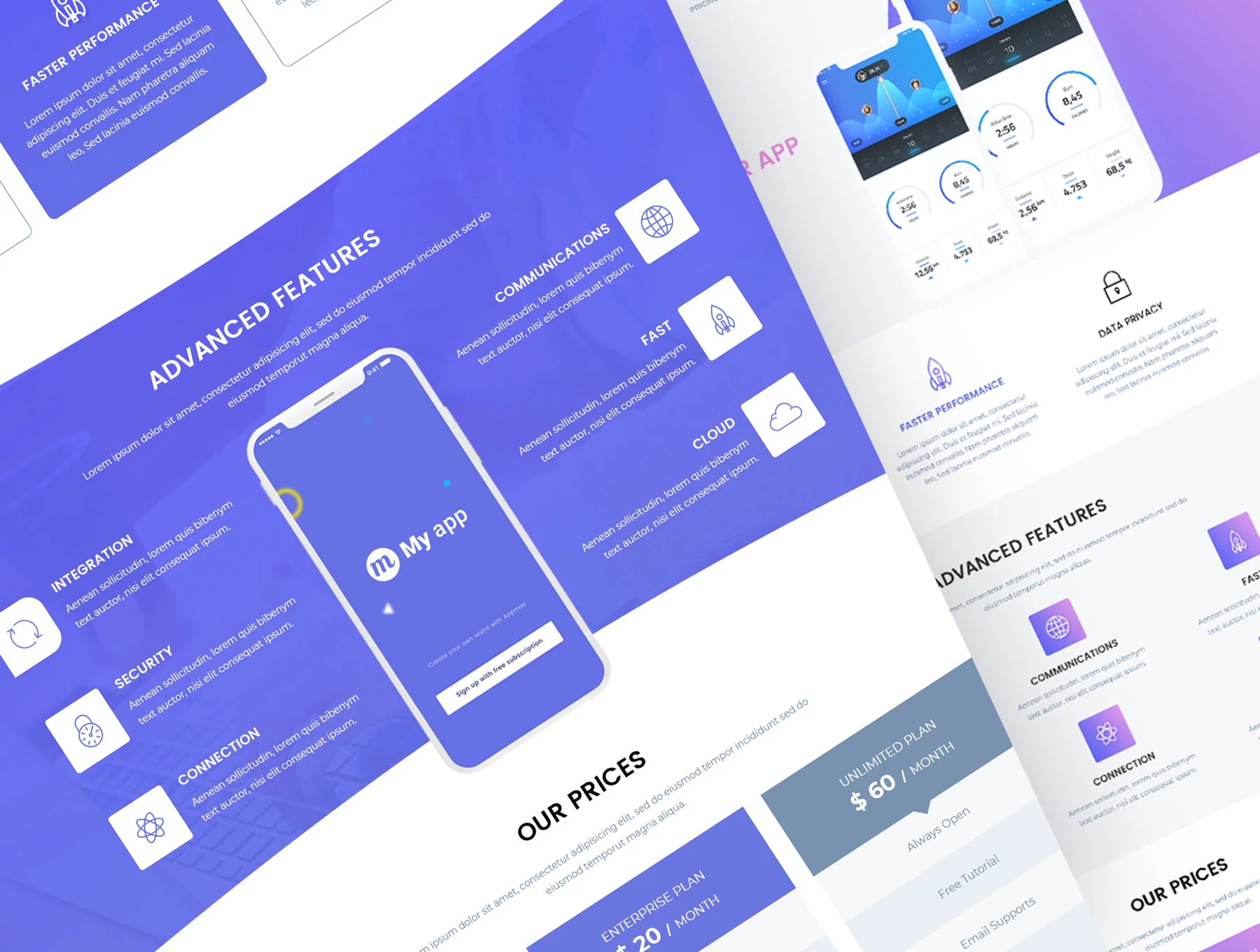 Myapp - App Promotional Landing Page Template 4