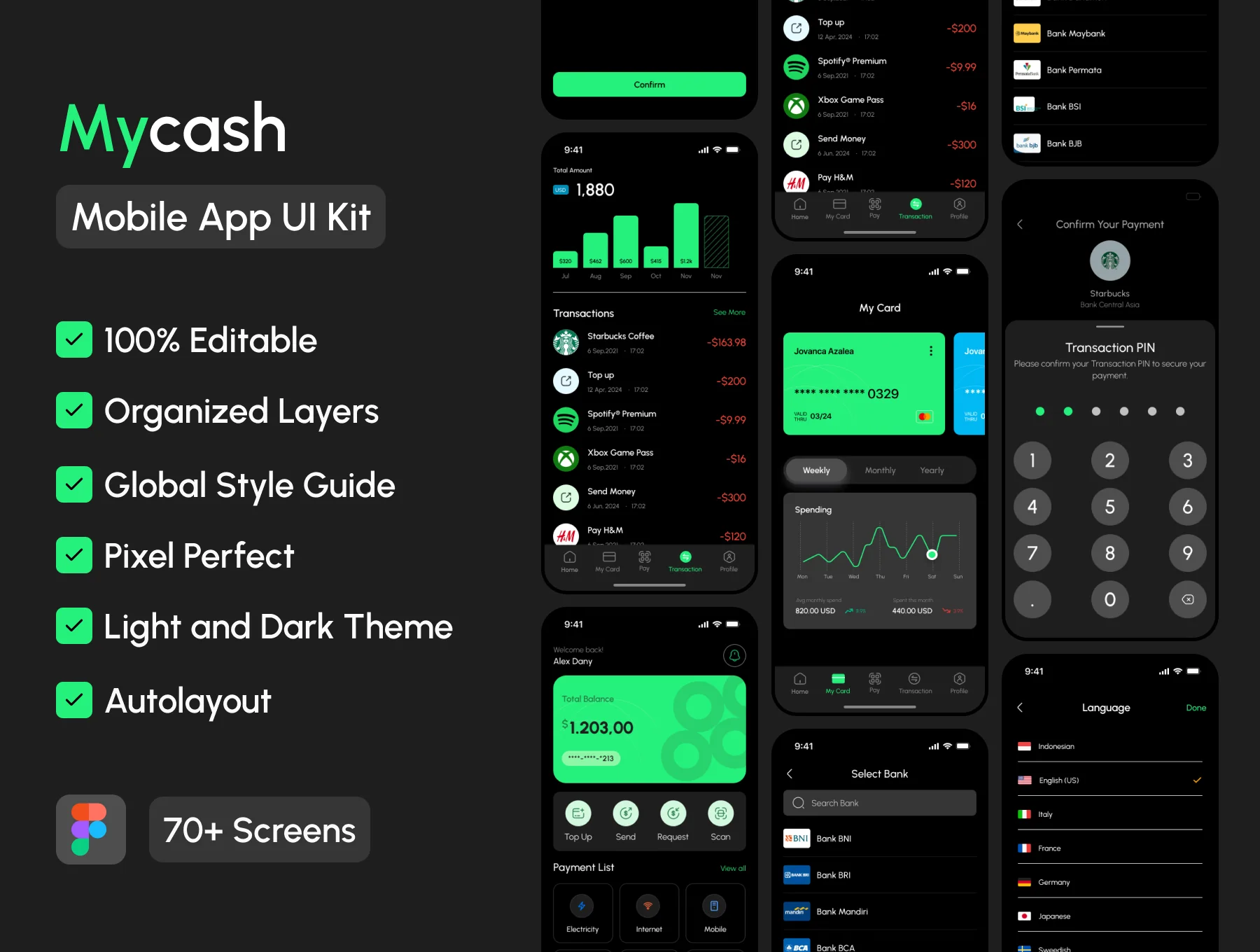 Mycash Mobile App UI kit