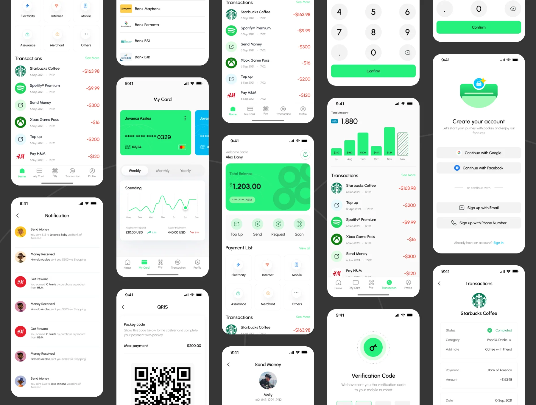 Mycash Mobile App UI kit 5
