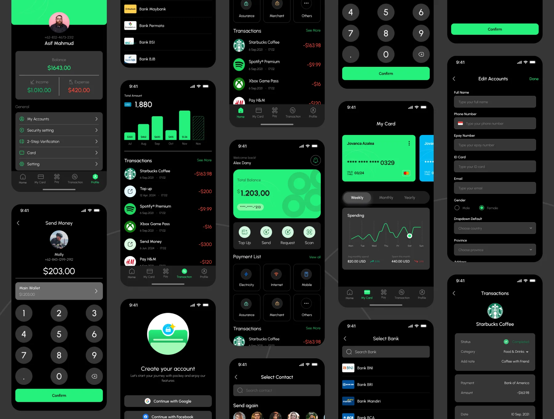 Mycash Mobile App UI kit 6