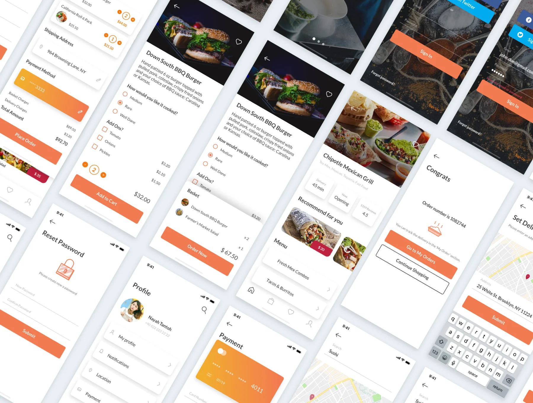 Mydonose Food Delivery UI Kit 2