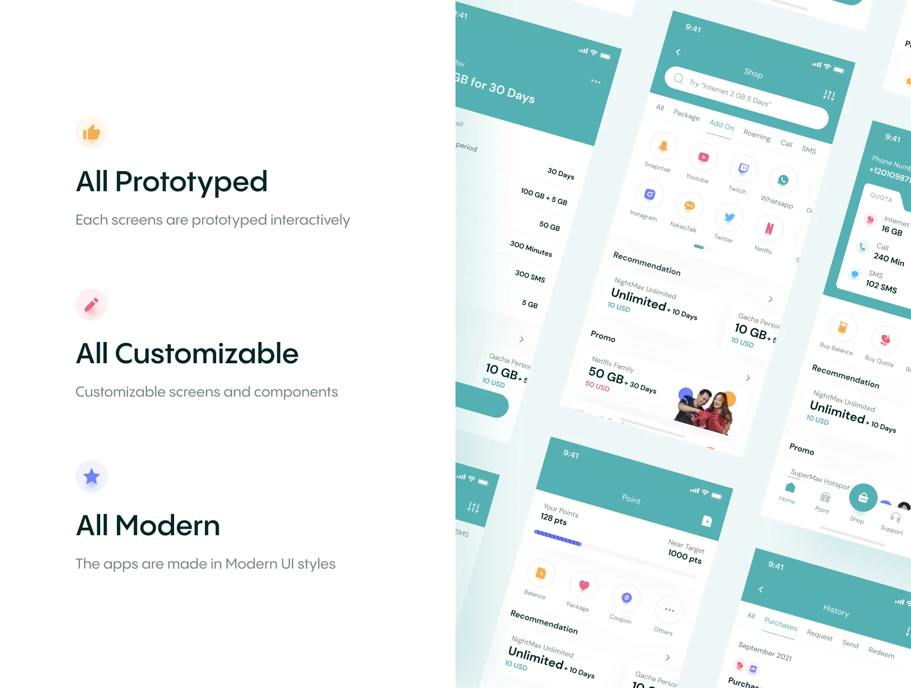 myOracle - Internet Provider App UI Kit 3