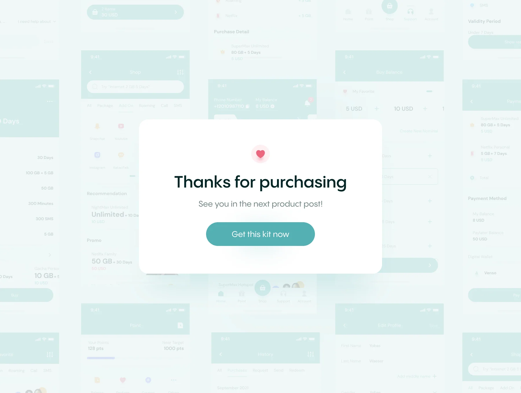 myOracle - Internet Provider App UI Kit 6