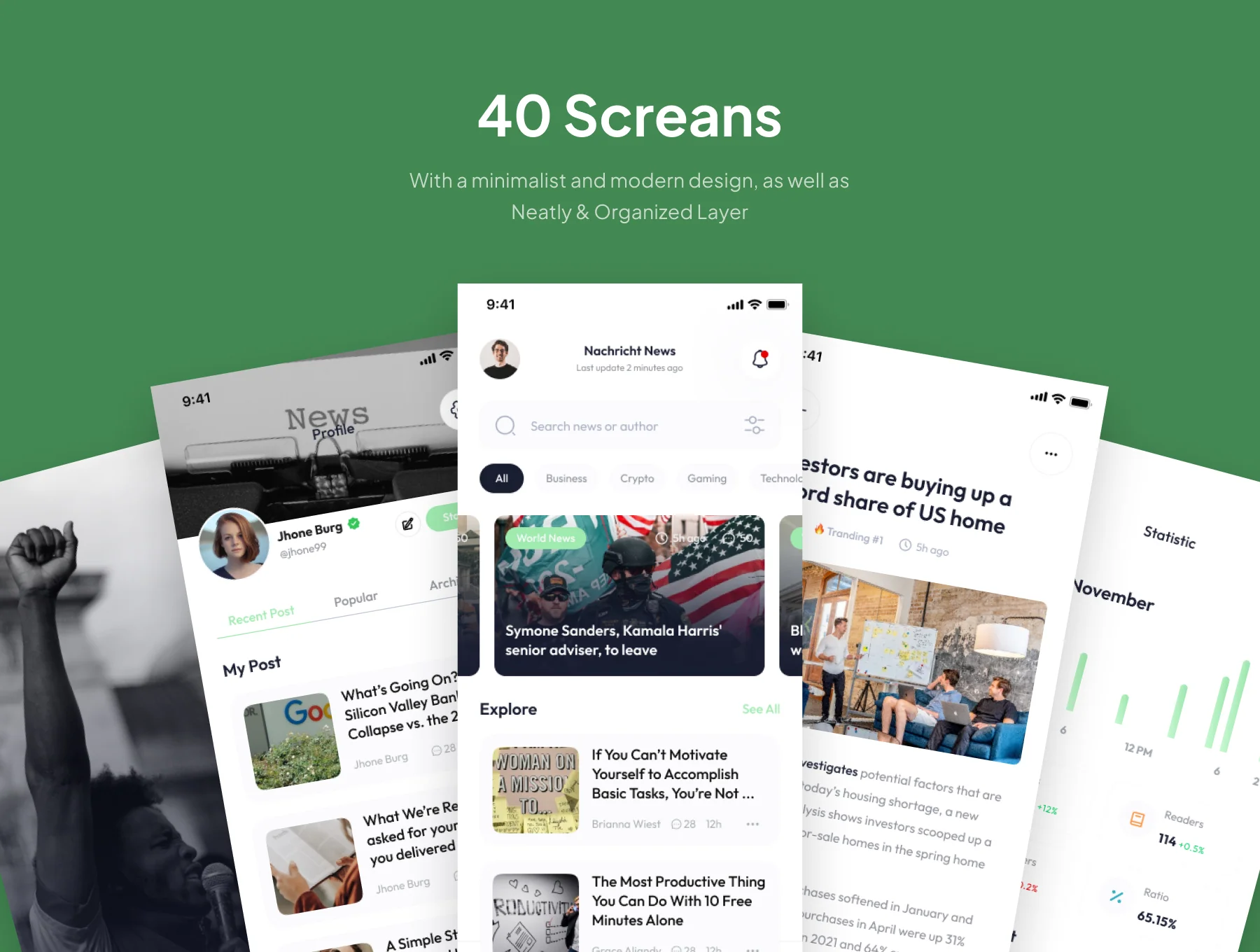 Nachricht - News Portal App Ui Kits 4