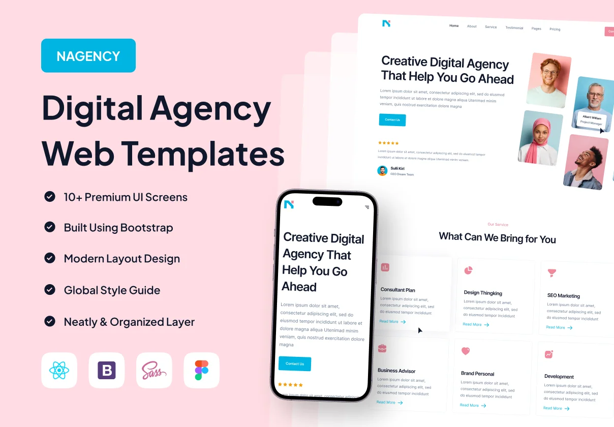 Nagency - Digital Agency Web Templates