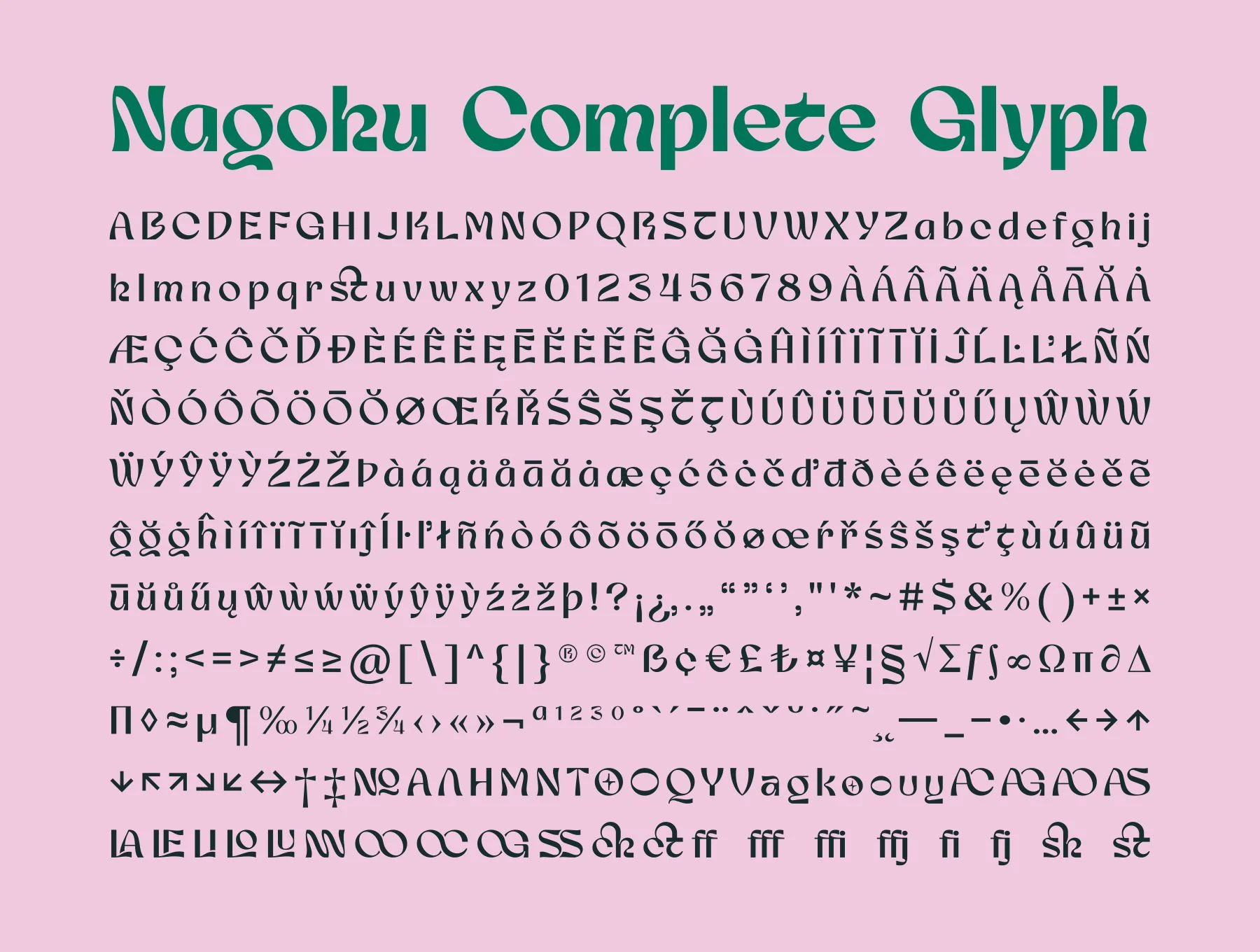Nagoku Font Family 8