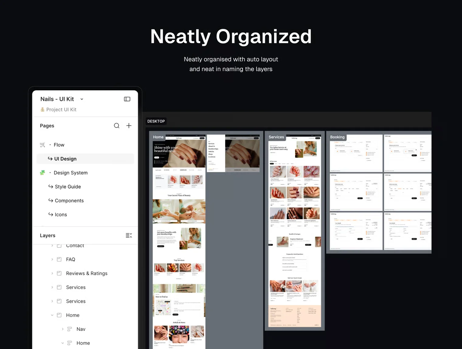 Nailoong - Nails Salon Website UI Kit 4