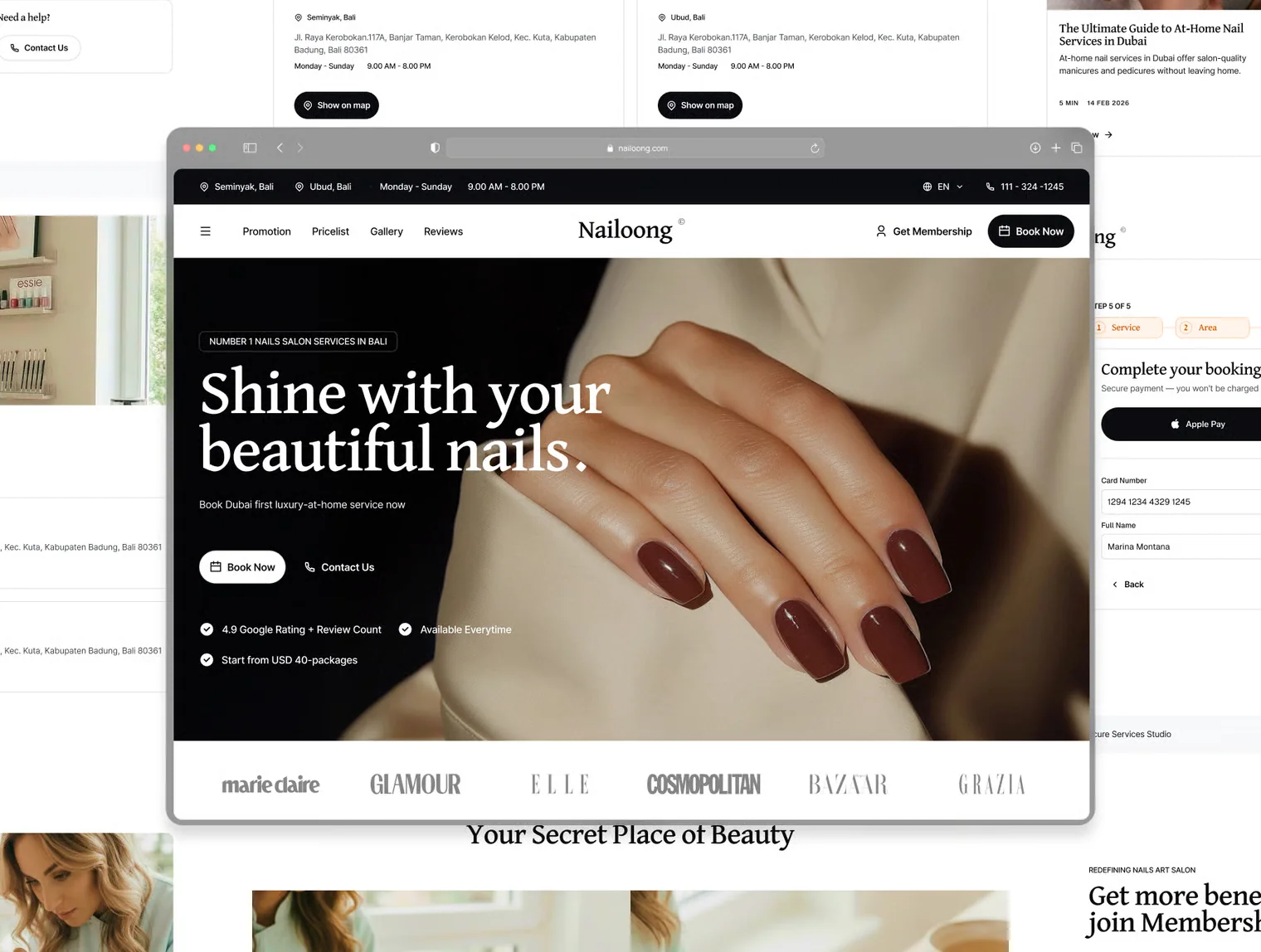 Nailoong - Nails Salon Website UI Kit 6