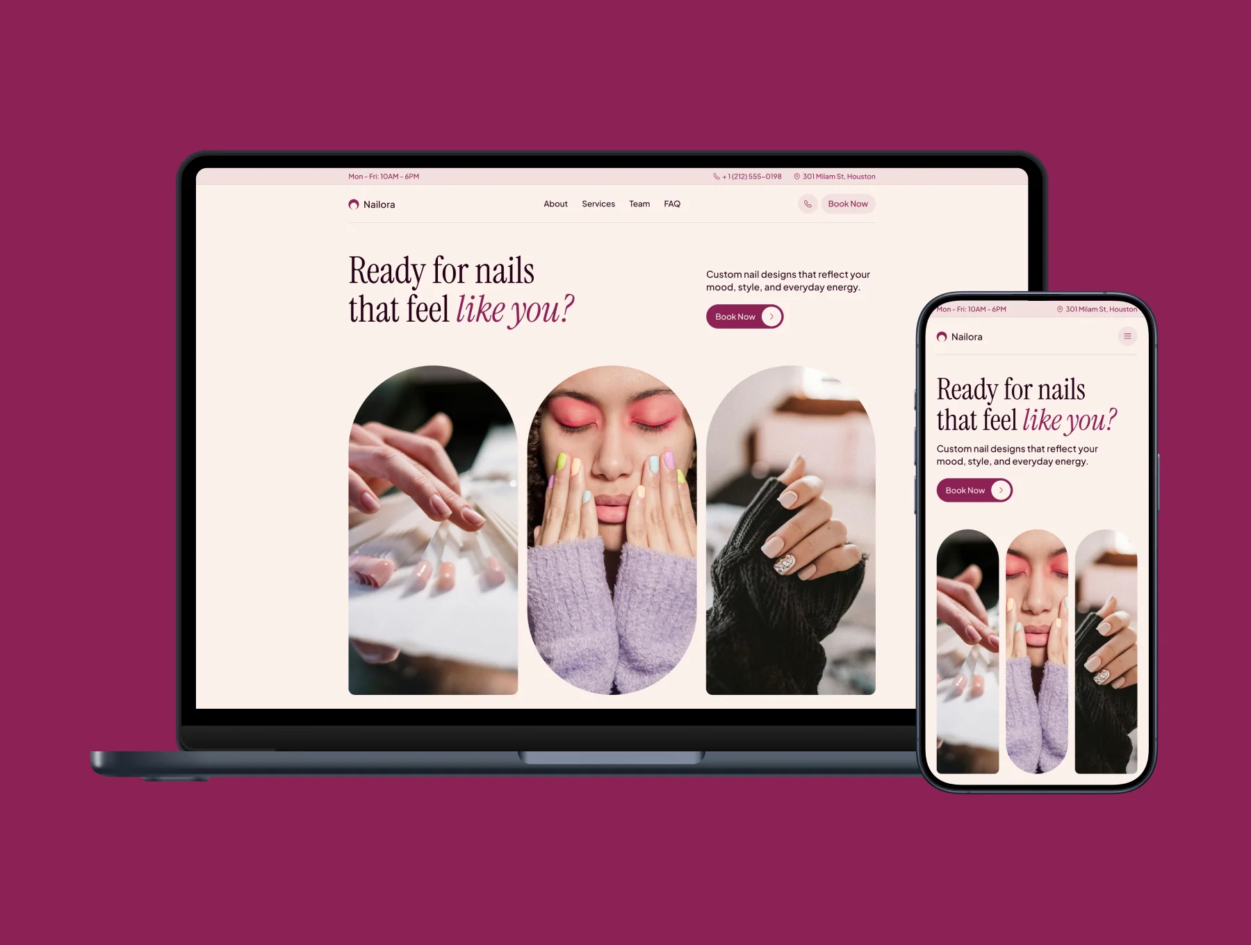 Nailora – Nail Studio Website 6