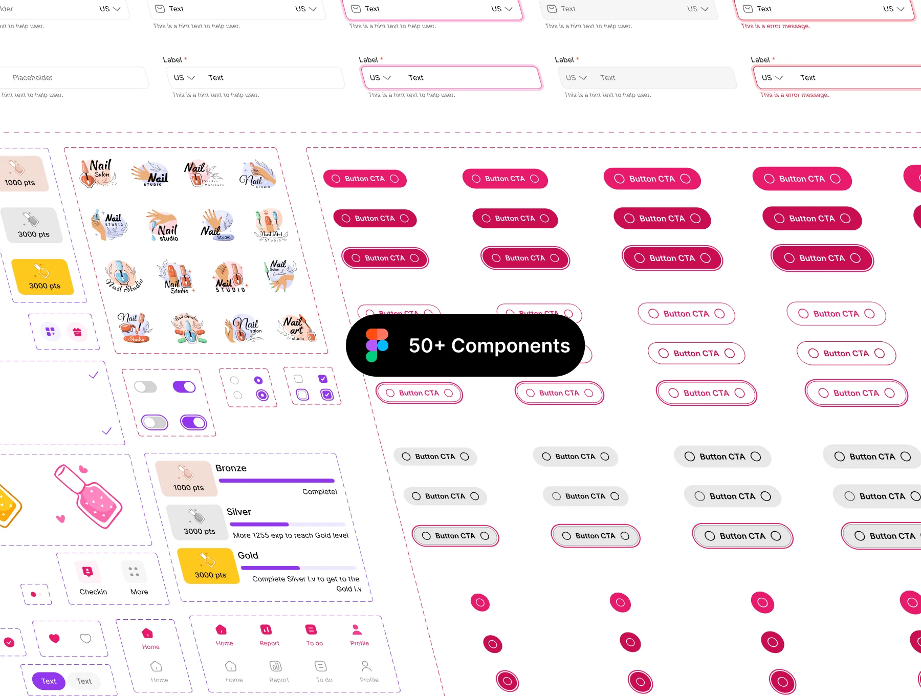 Nailvana App UI kit 2