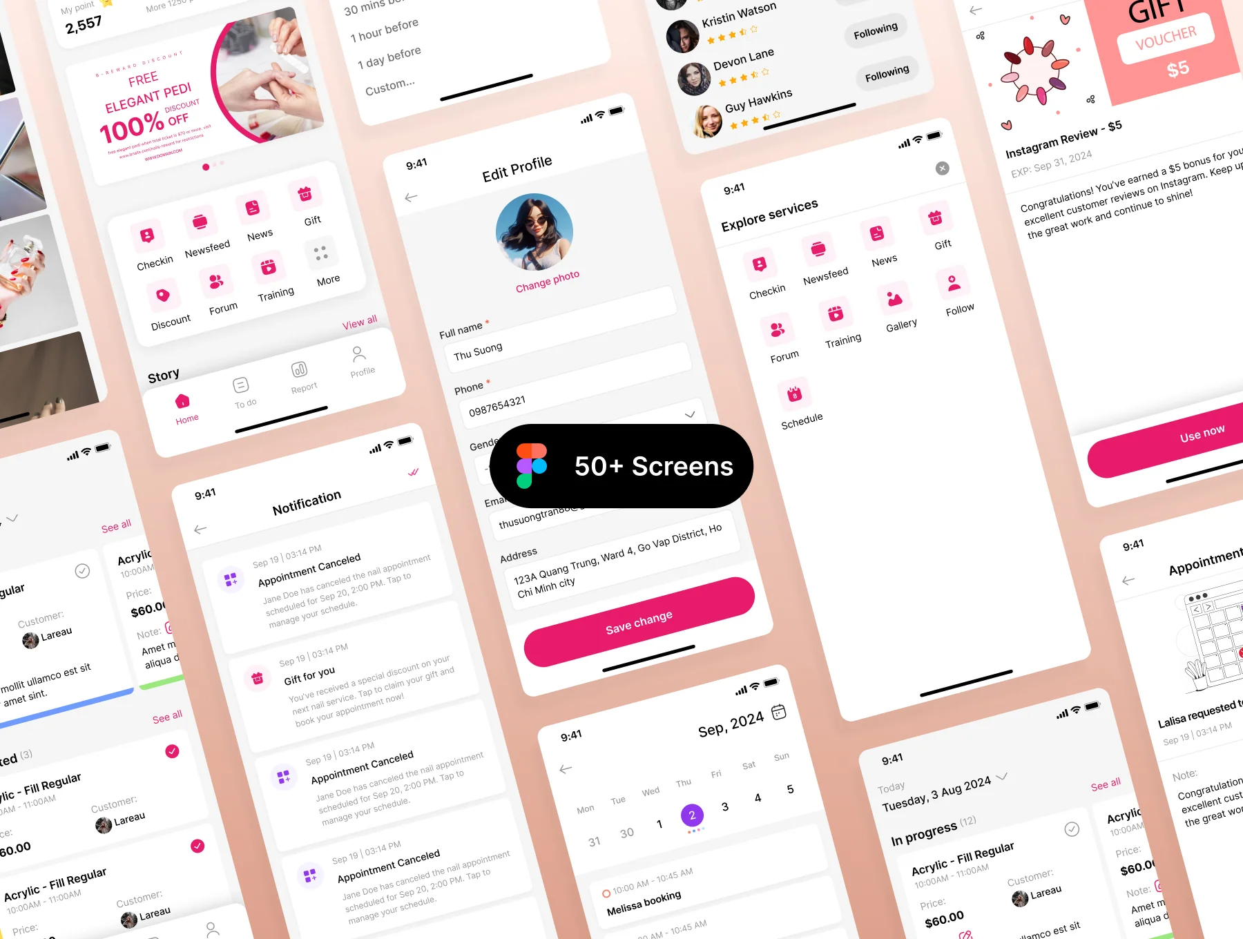 Nailvana App UI kit 5