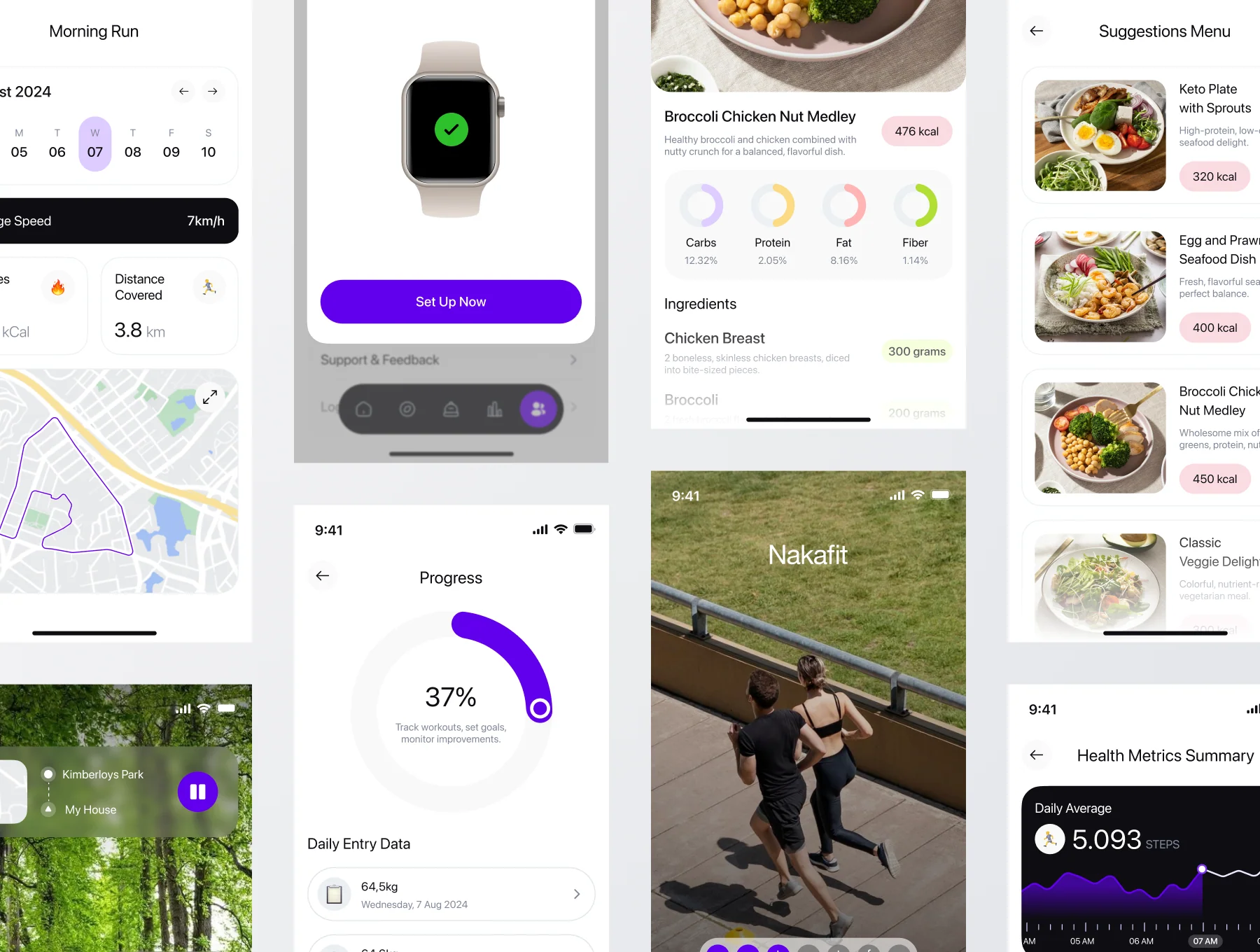 Nakafit - Health and Fitness Tracker Mobile App UI Kit 7