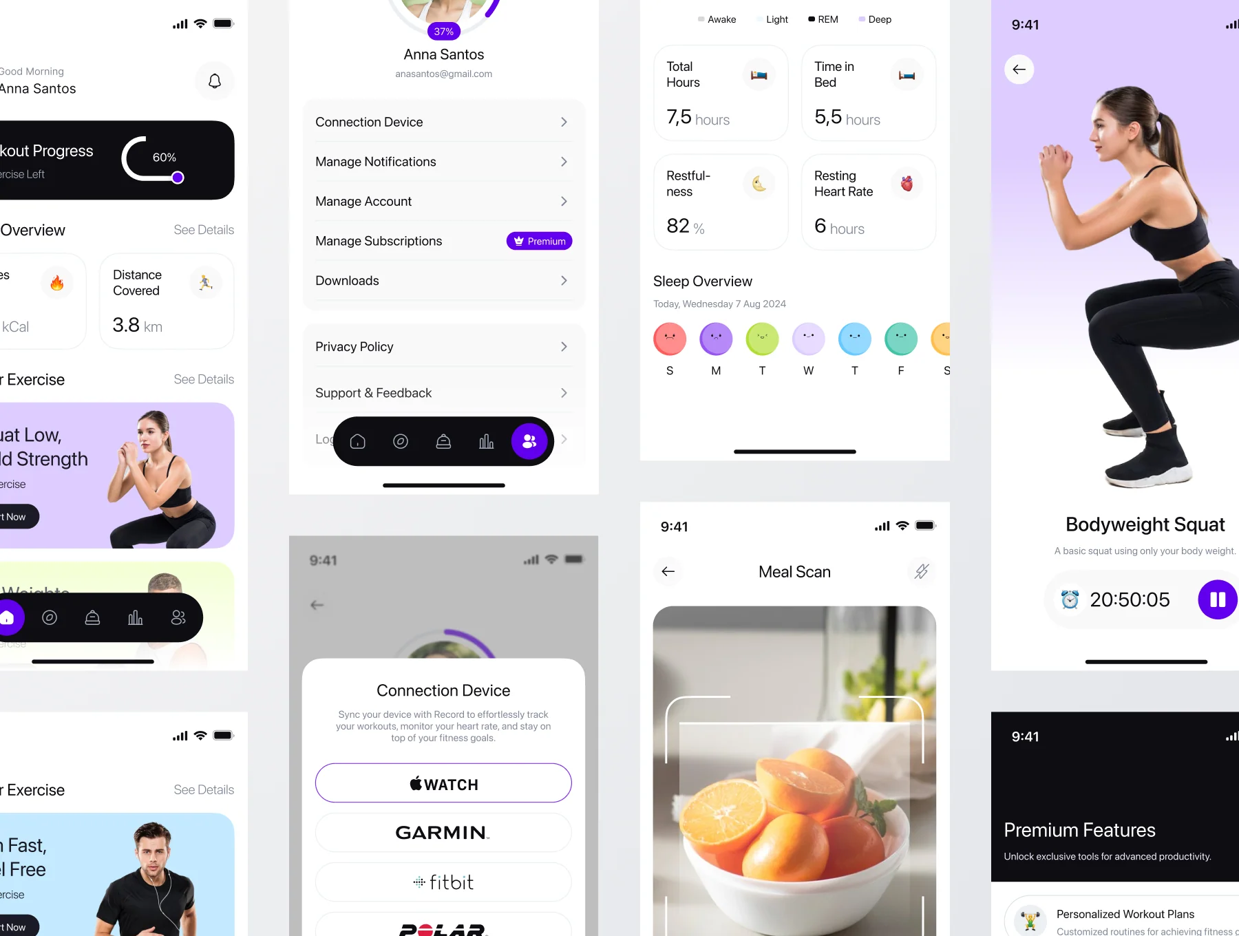 Nakafit - Health and Fitness Tracker Mobile App UI Kit 8