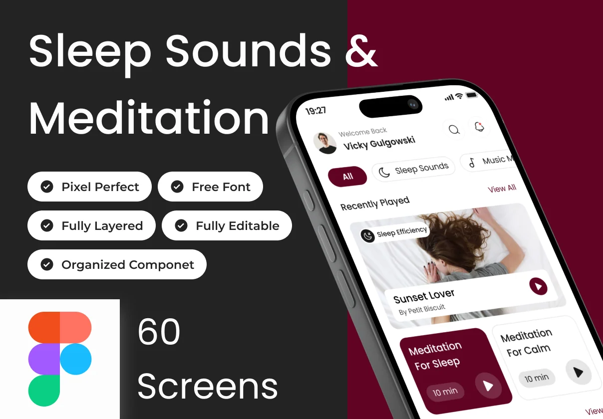 Napify - Sleep Sounds & Meditation App Ui Kits