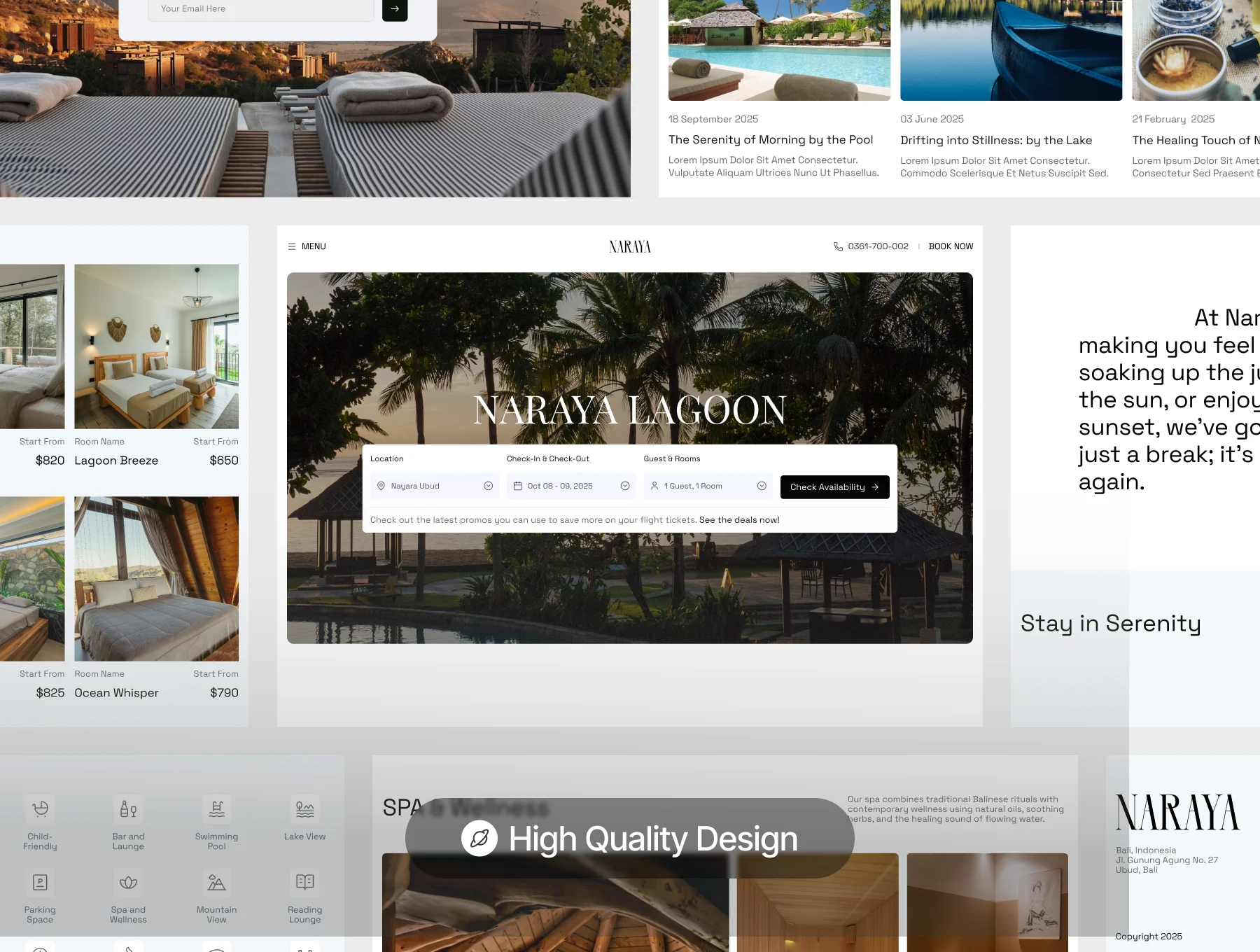 Naraya Lagoon - Travel Website 2