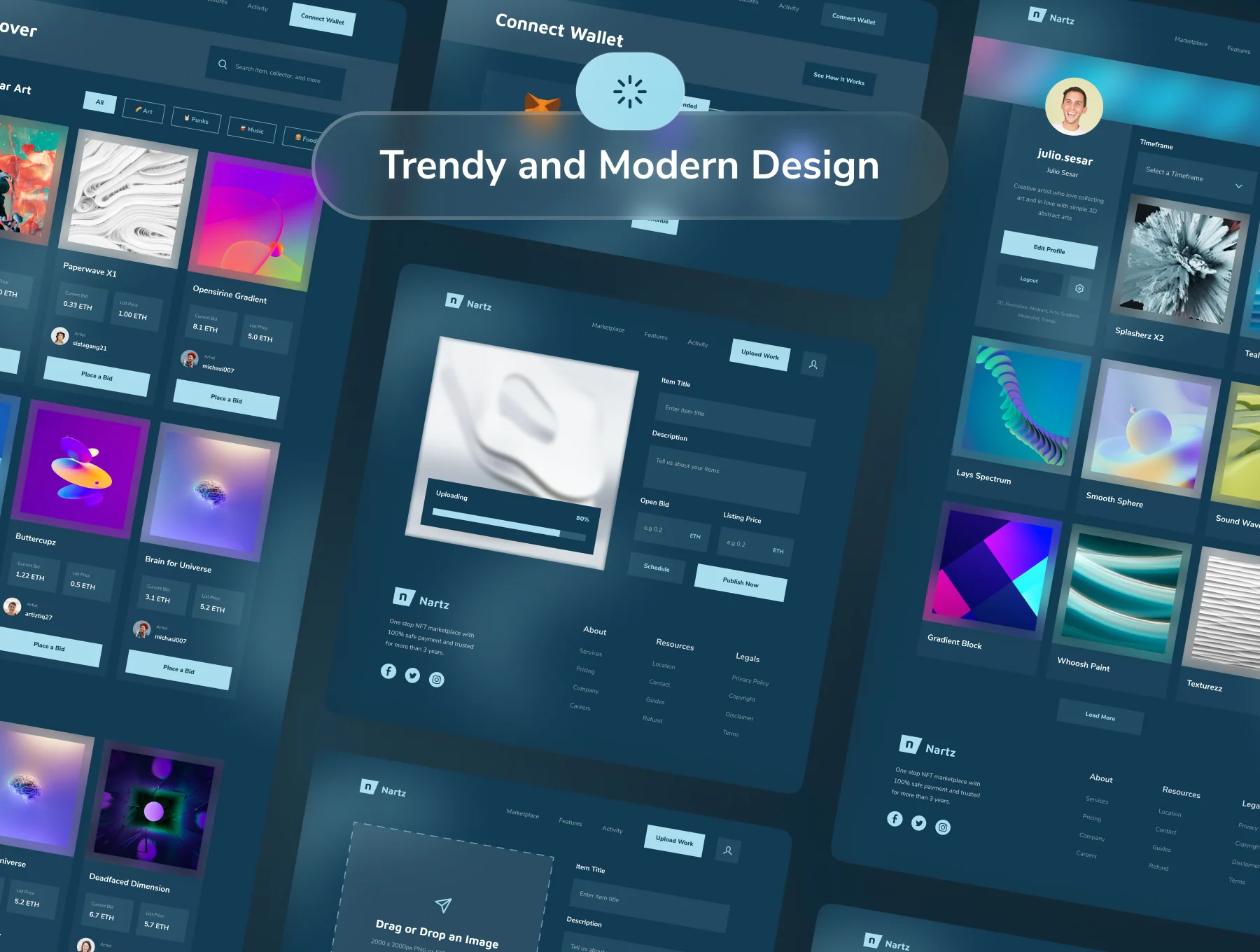 Nartz - NFT Marketplace UI Kit 6