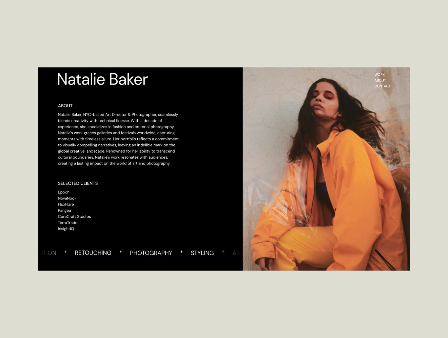 Natalie – Framer Portfolio Template 2
