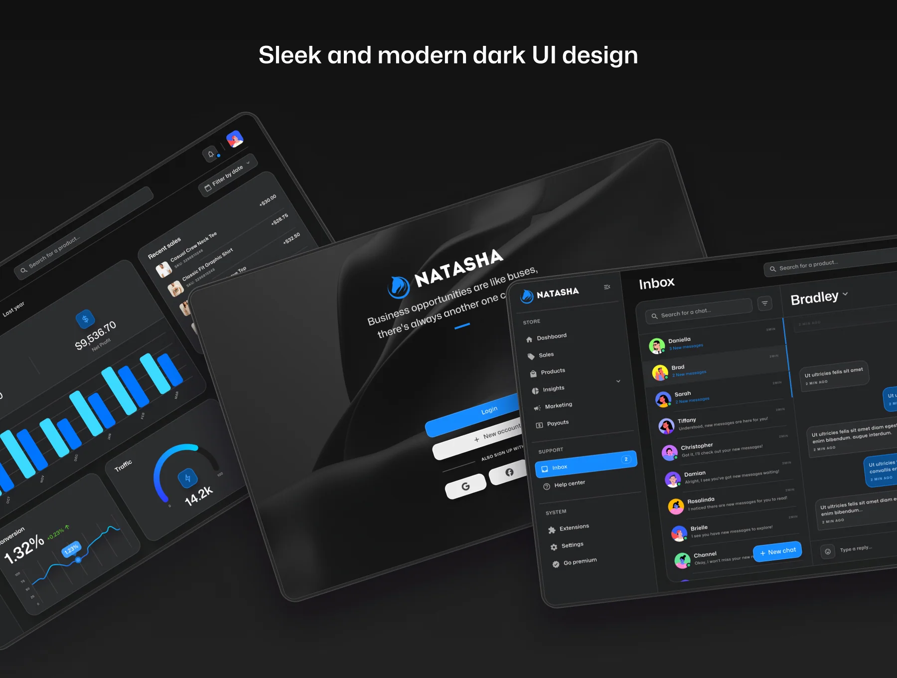 Natasha -  Web Dashboard UI Kit 4