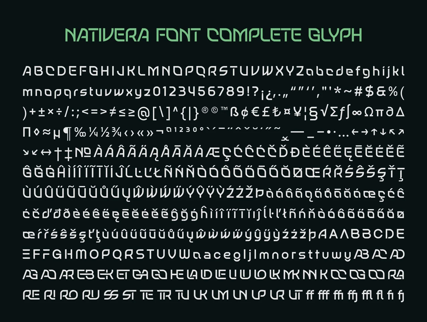 Nativera Font Family 8