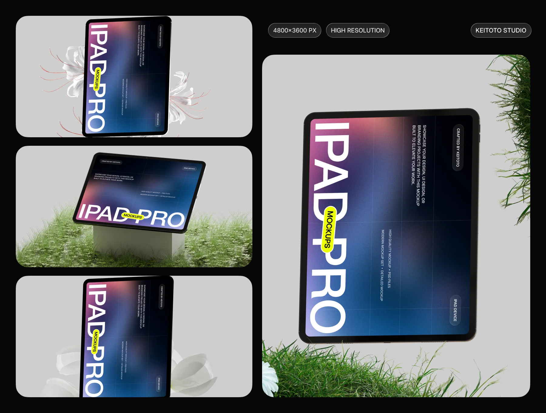 Nature Inspired iPad Pro Mockup Collection 2